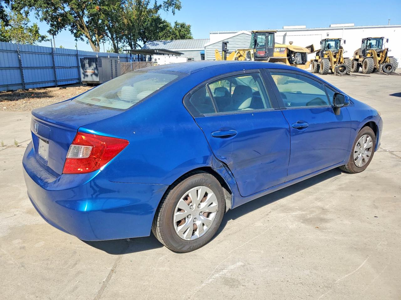 2012 Honda Civic Lx Blue vin: 19XFB2F56CE315044