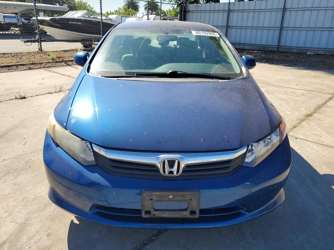 2012 Honda Civic Lx Blue vin: 19XFB2F56CE315044
