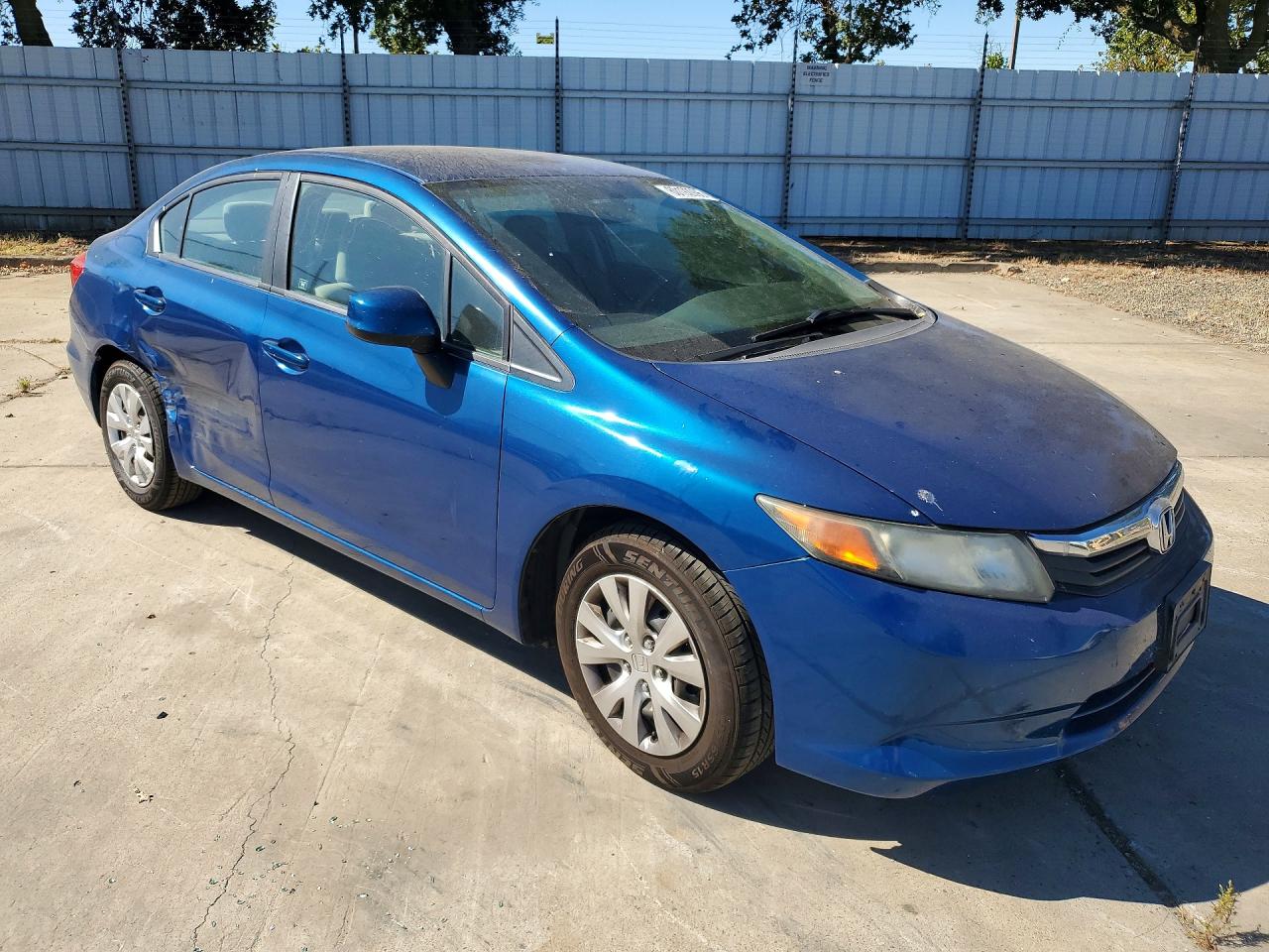 2012 Honda Civic Lx Blue vin: 19XFB2F56CE315044