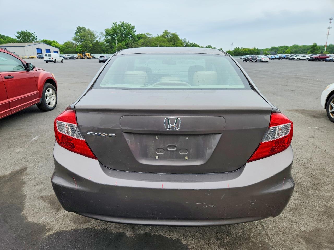 2012 Honda Civic Lx Gray vin: 19XFB2F56CE318591