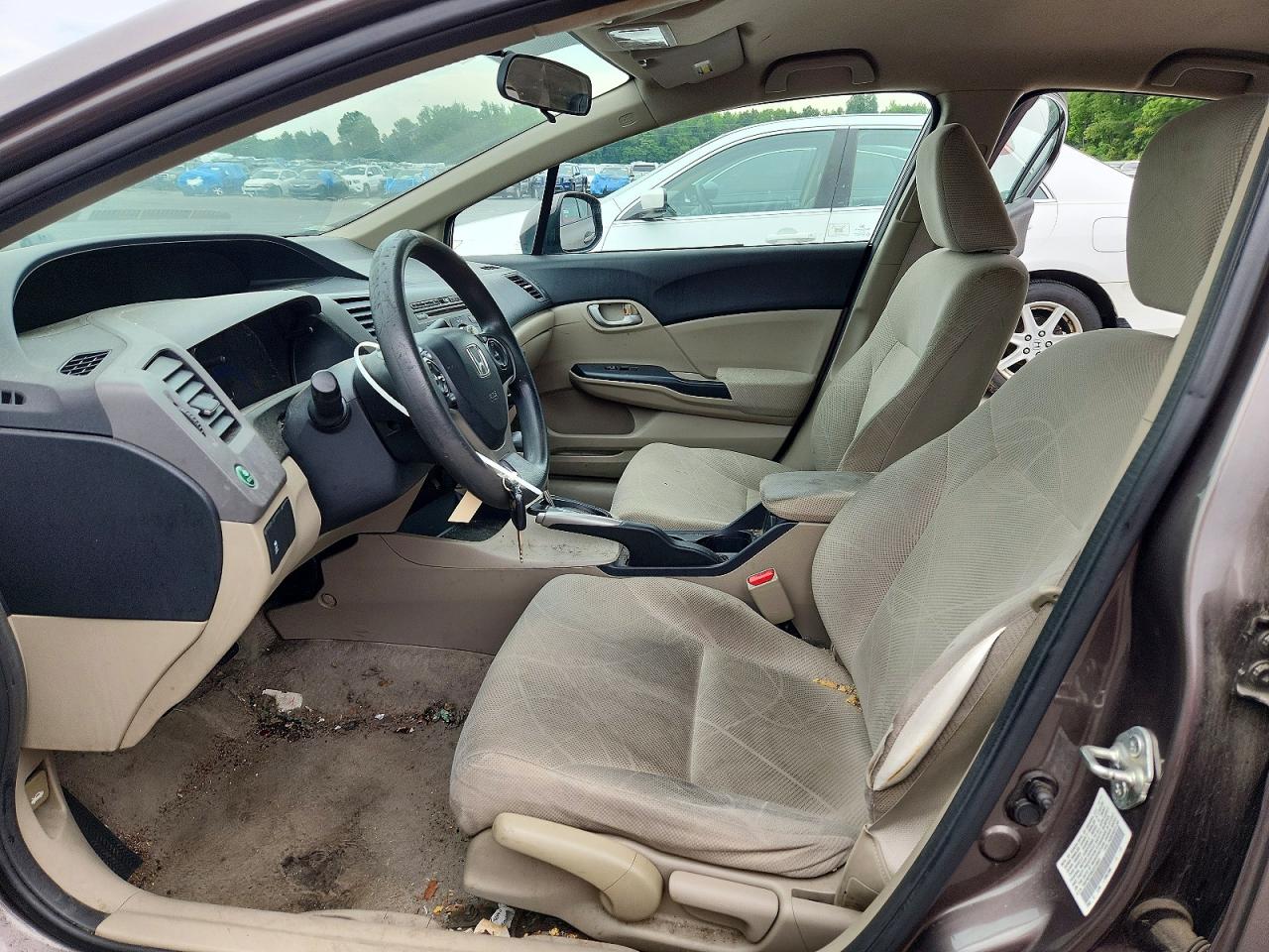 2012 Honda Civic Lx Gray vin: 19XFB2F56CE318591