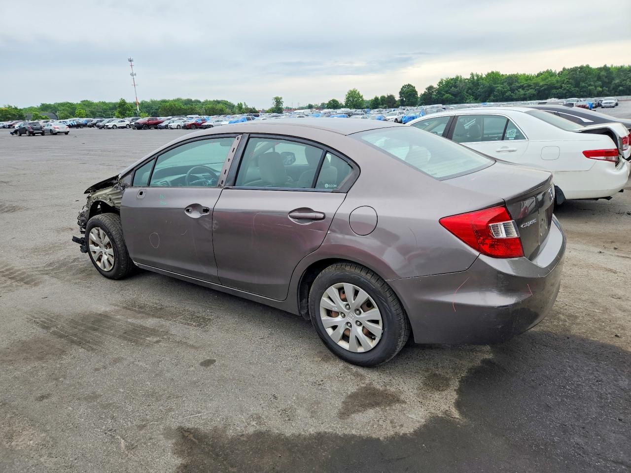 2012 Honda Civic Lx Gray vin: 19XFB2F56CE318591