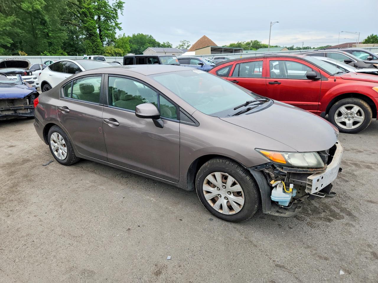 2012 Honda Civic Lx Gray vin: 19XFB2F56CE318591