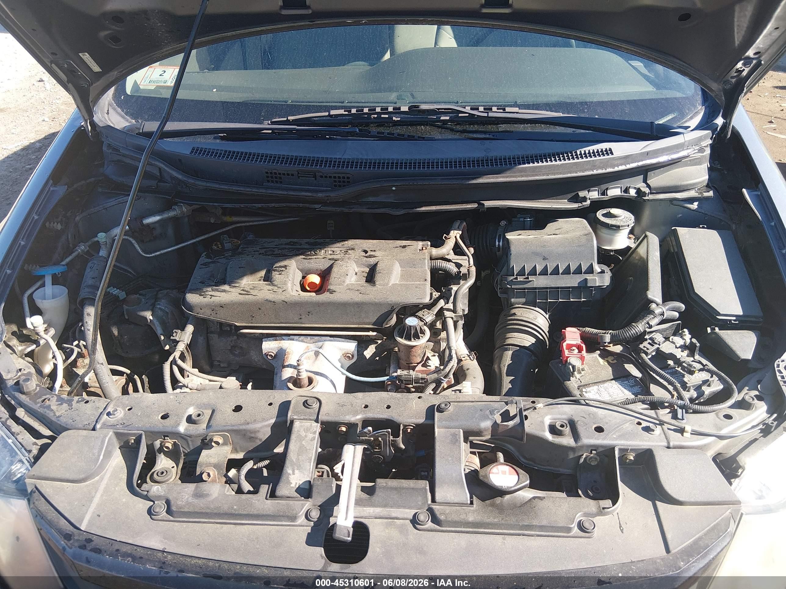 2012 Honda Civic Lx Gray vin: 19XFB2F56CE318767