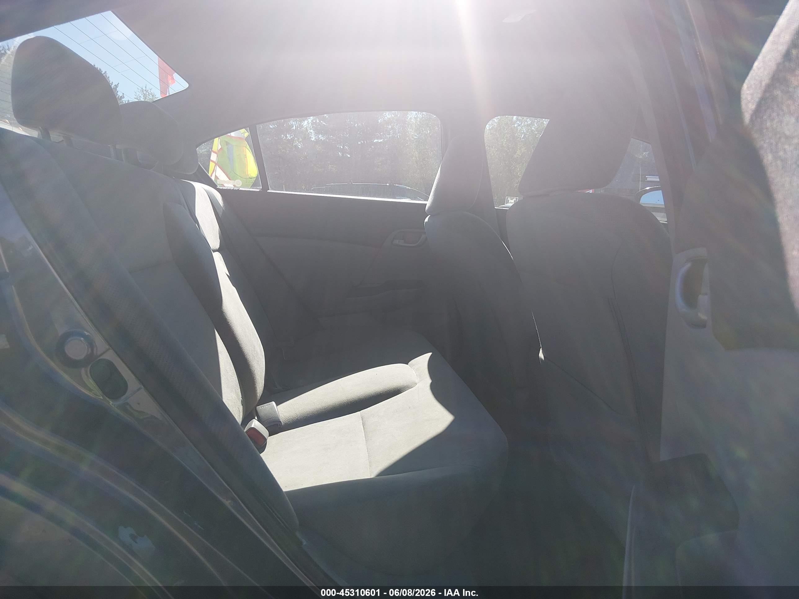 2012 Honda Civic Lx Gray vin: 19XFB2F56CE318767