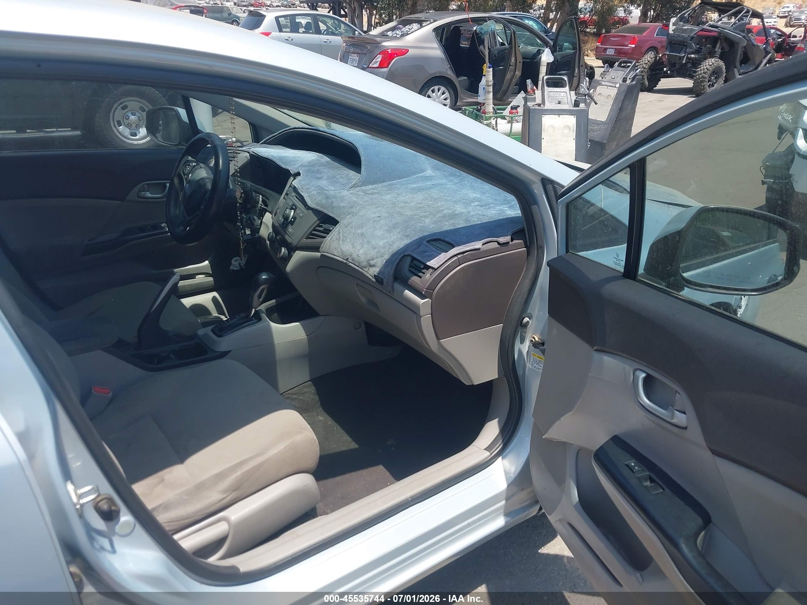 2012 Honda Civic Lx Blue vin: 19XFB2F56CE335634