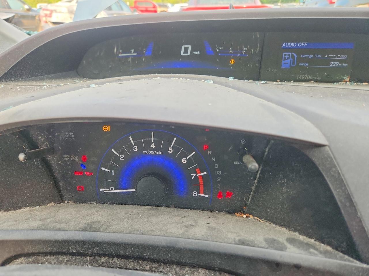 2012 Honda Civic Lx Blue vin: 19XFB2F56CE340655