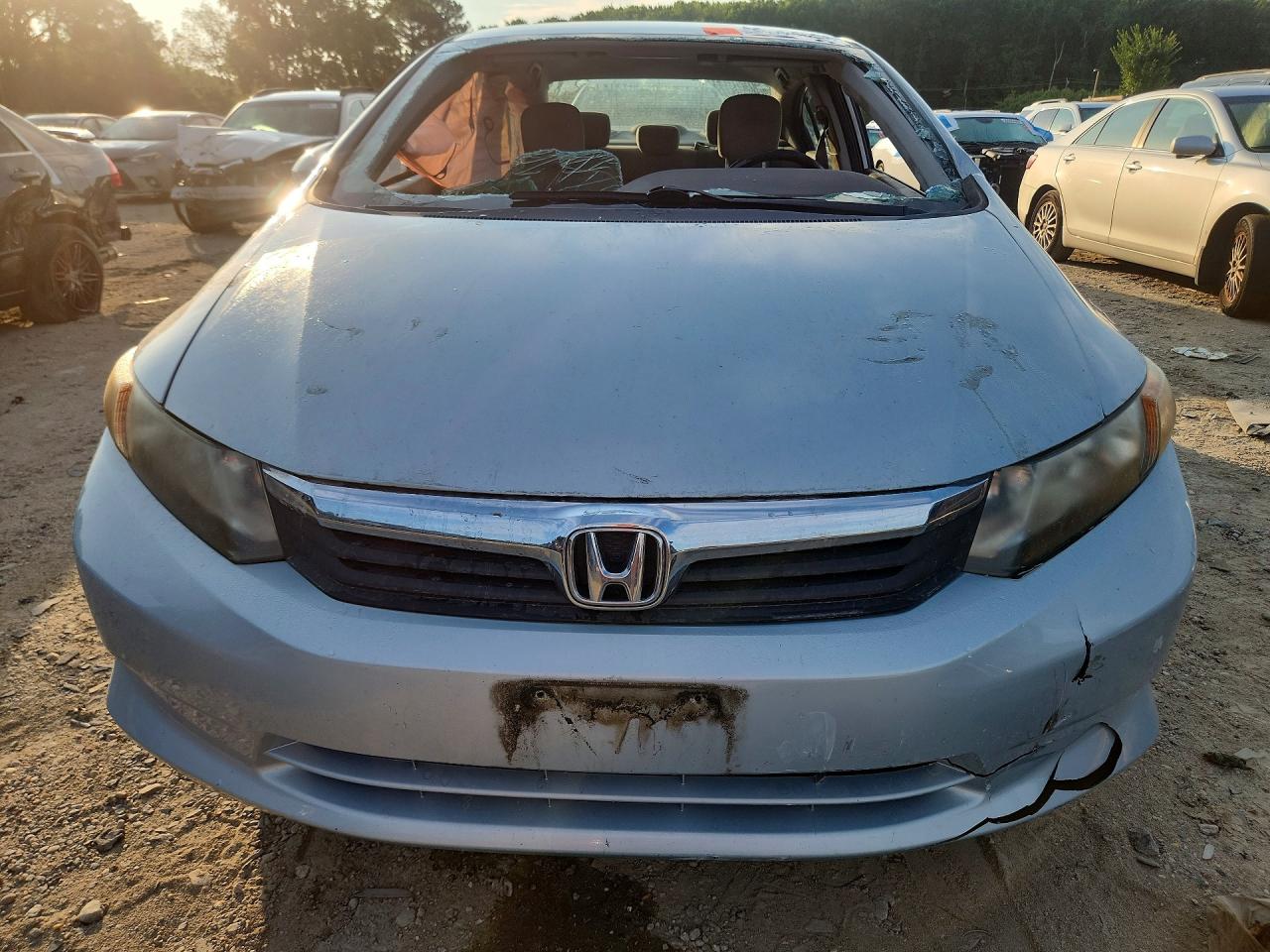 2012 Honda Civic Lx Blue vin: 19XFB2F56CE340655