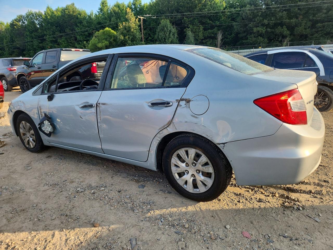 2012 Honda Civic Lx Blue vin: 19XFB2F56CE340655