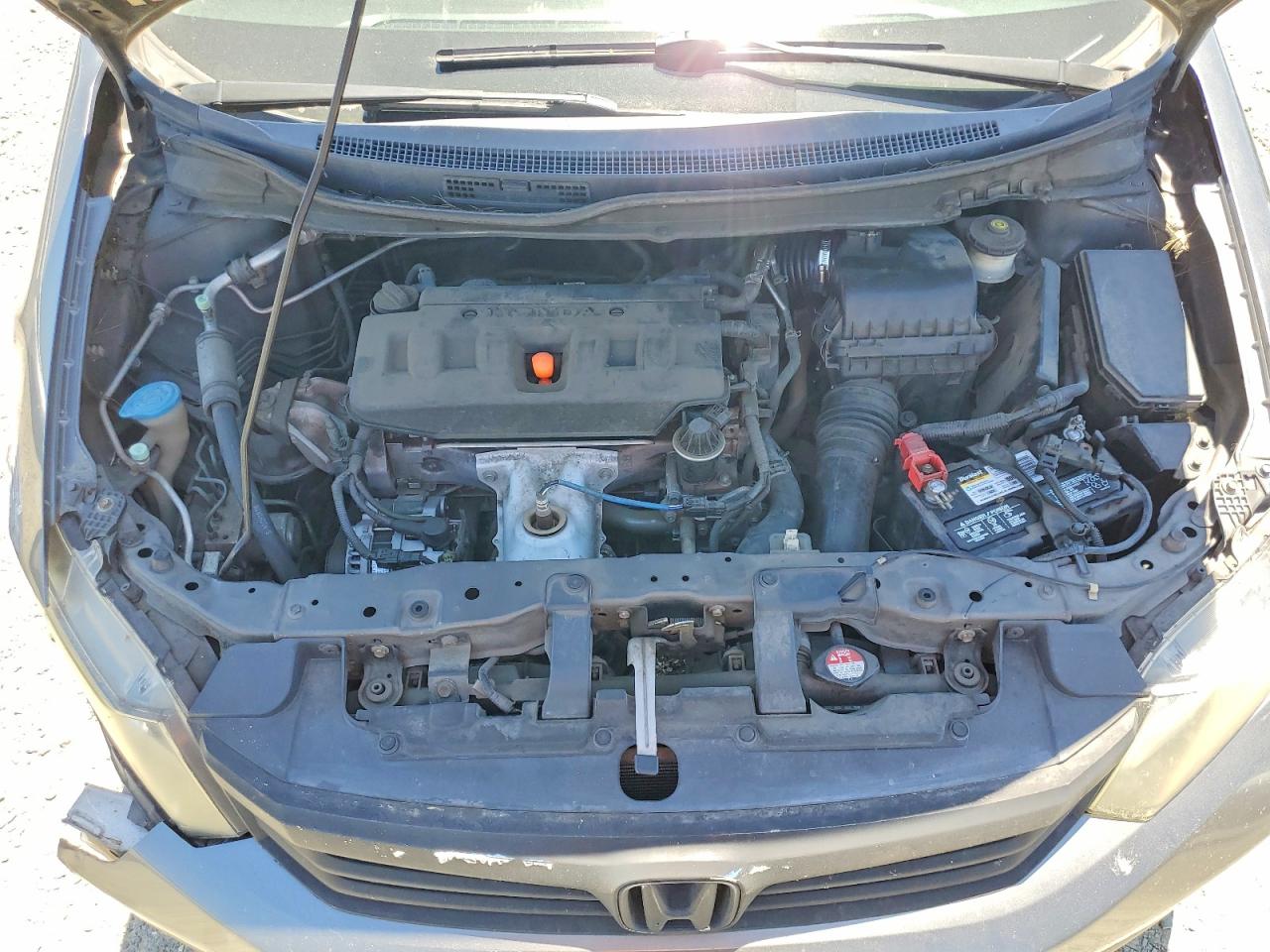 2012 Honda Civic Lx Gray vin: 19XFB2F56CE347296