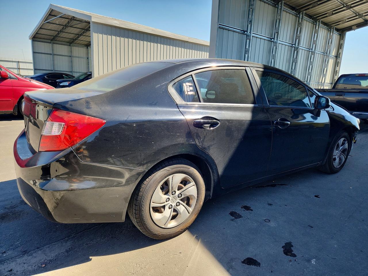 2012 Honda Civic Lx Black vin: 19XFB2F56CE354233