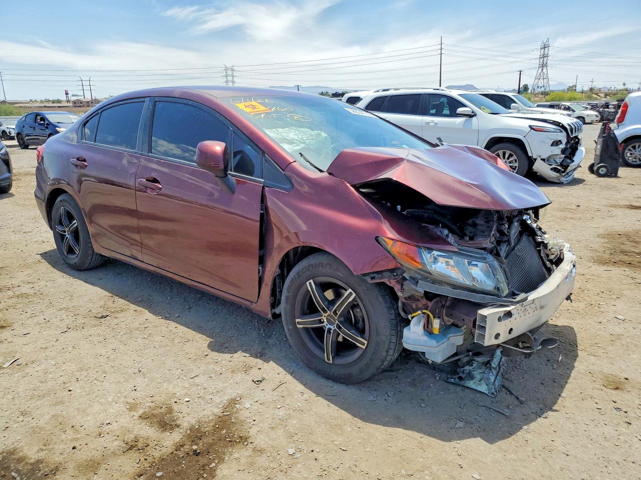 2012 Honda Civic Lx Burgundy vin: 19XFB2F56CE357326