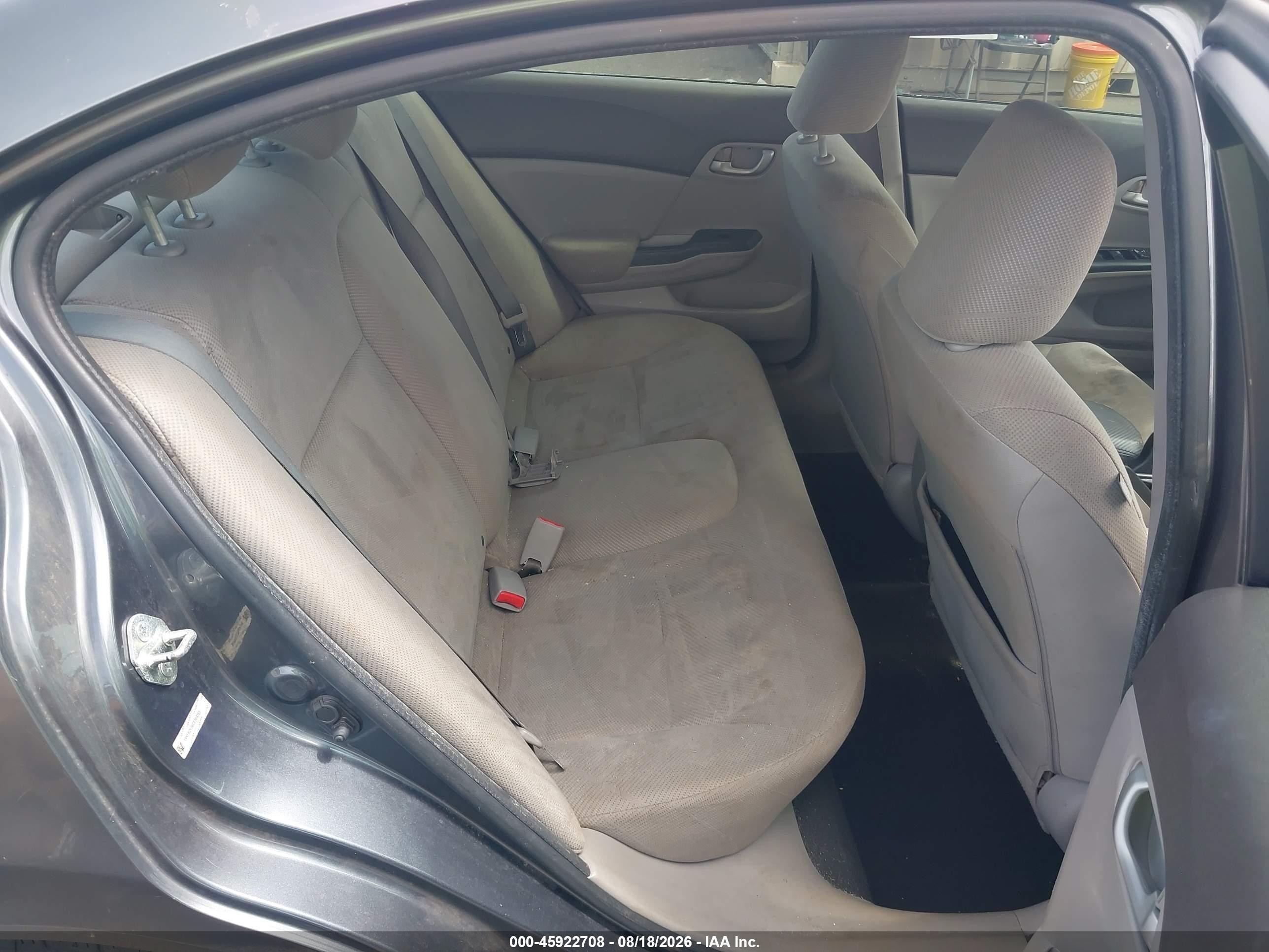 2012 Honda Civic Lx Gray vin: 19XFB2F56CE359268