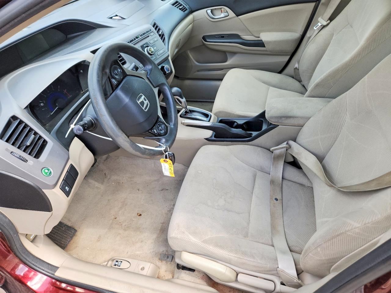 2012 Honda Civic Lx Burgundy vin: 19XFB2F56CE369458