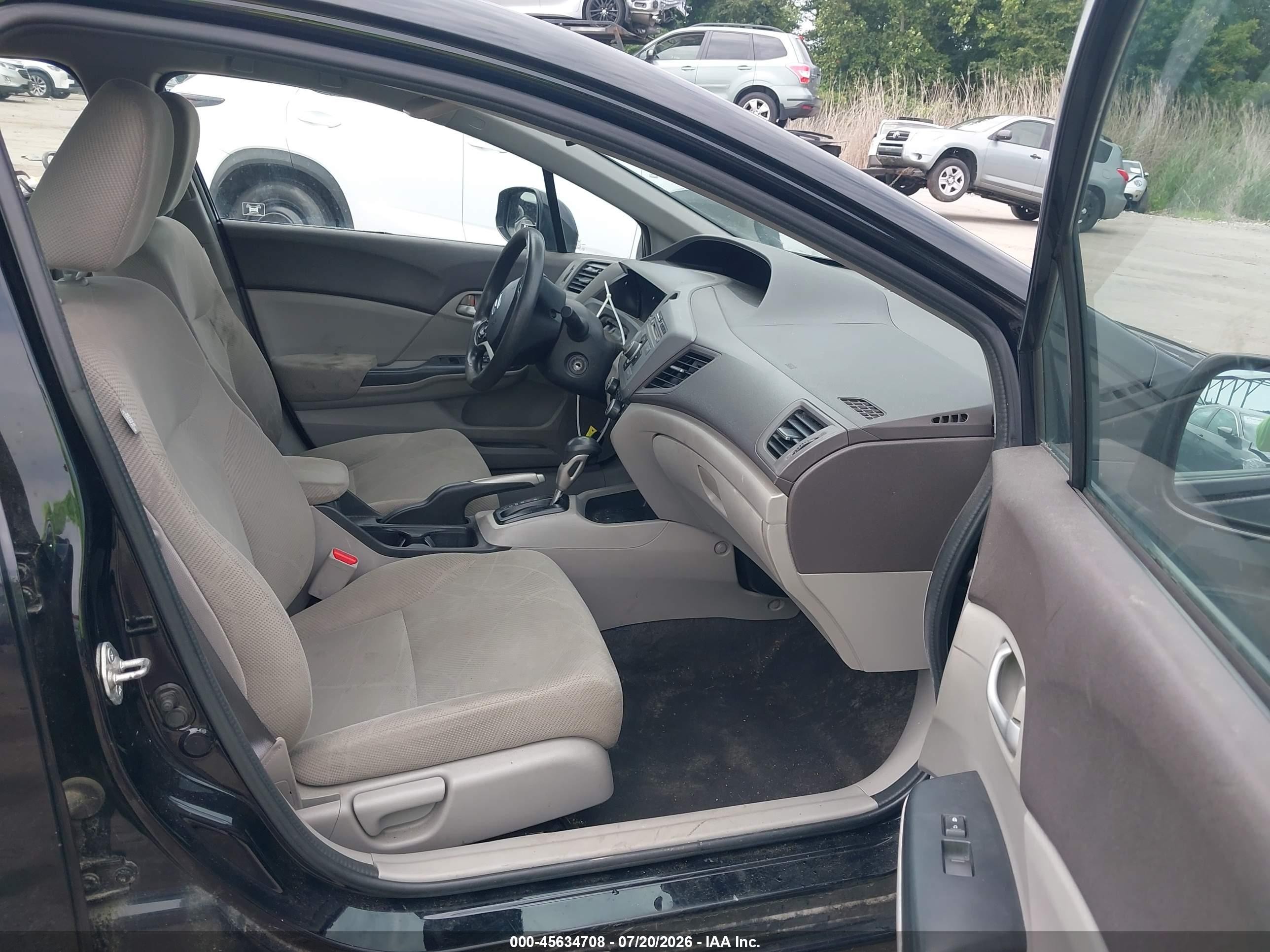 2012 Honda Civic Lx Черный vin: 19XFB2F56CE383134