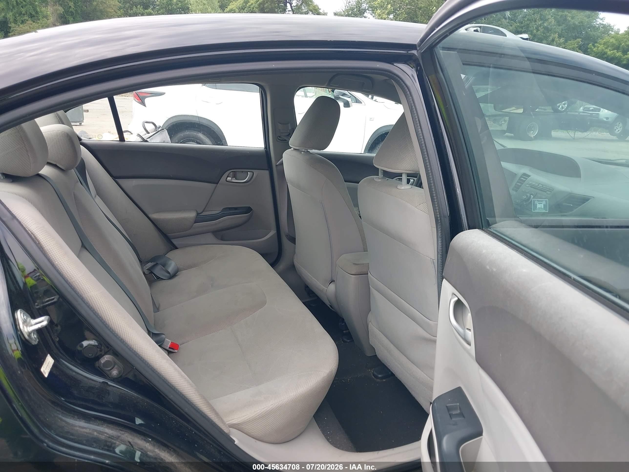 2012 Honda Civic Lx Черный vin: 19XFB2F56CE383134