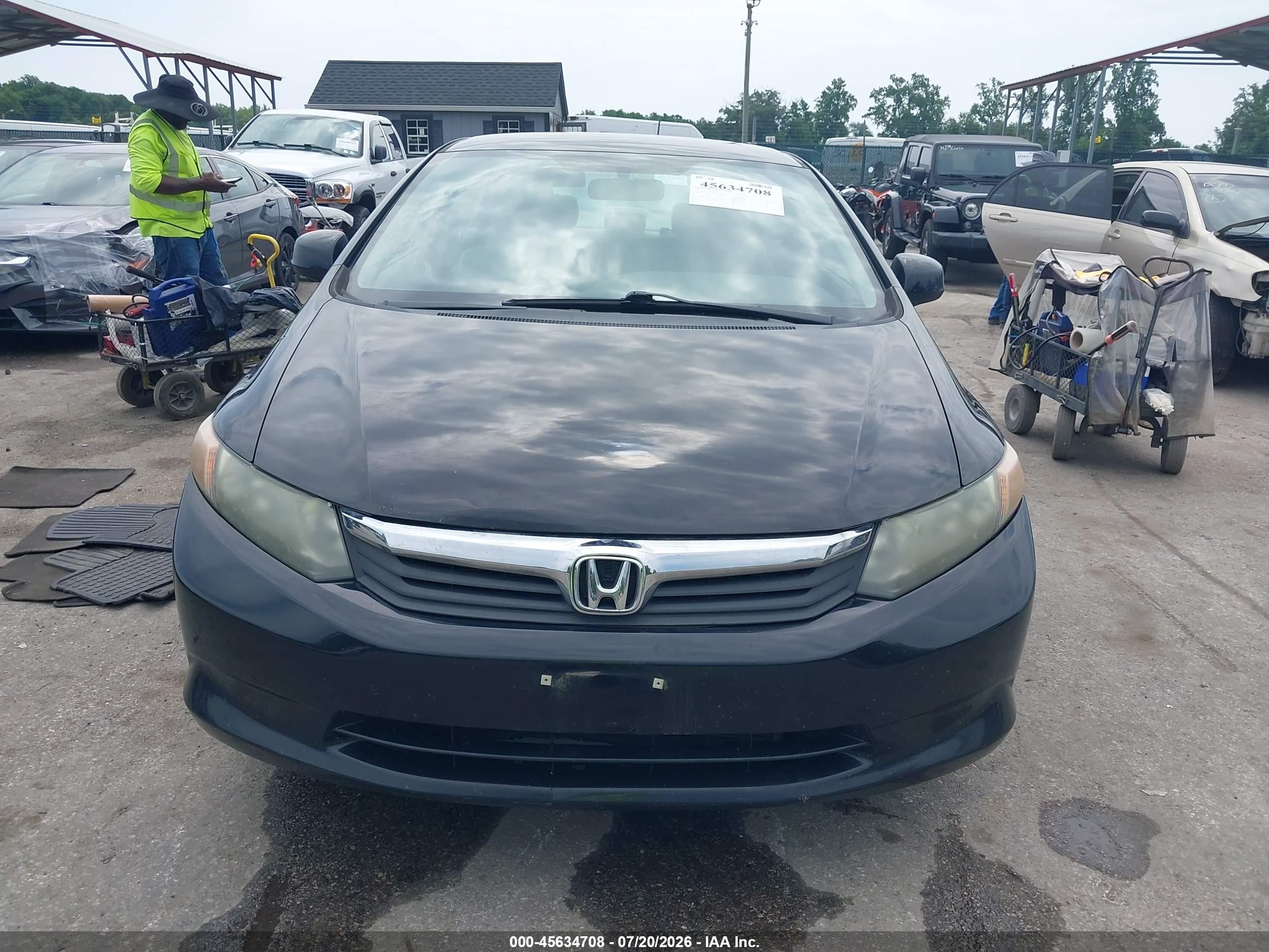 2012 Honda Civic Lx Черный vin: 19XFB2F56CE383134