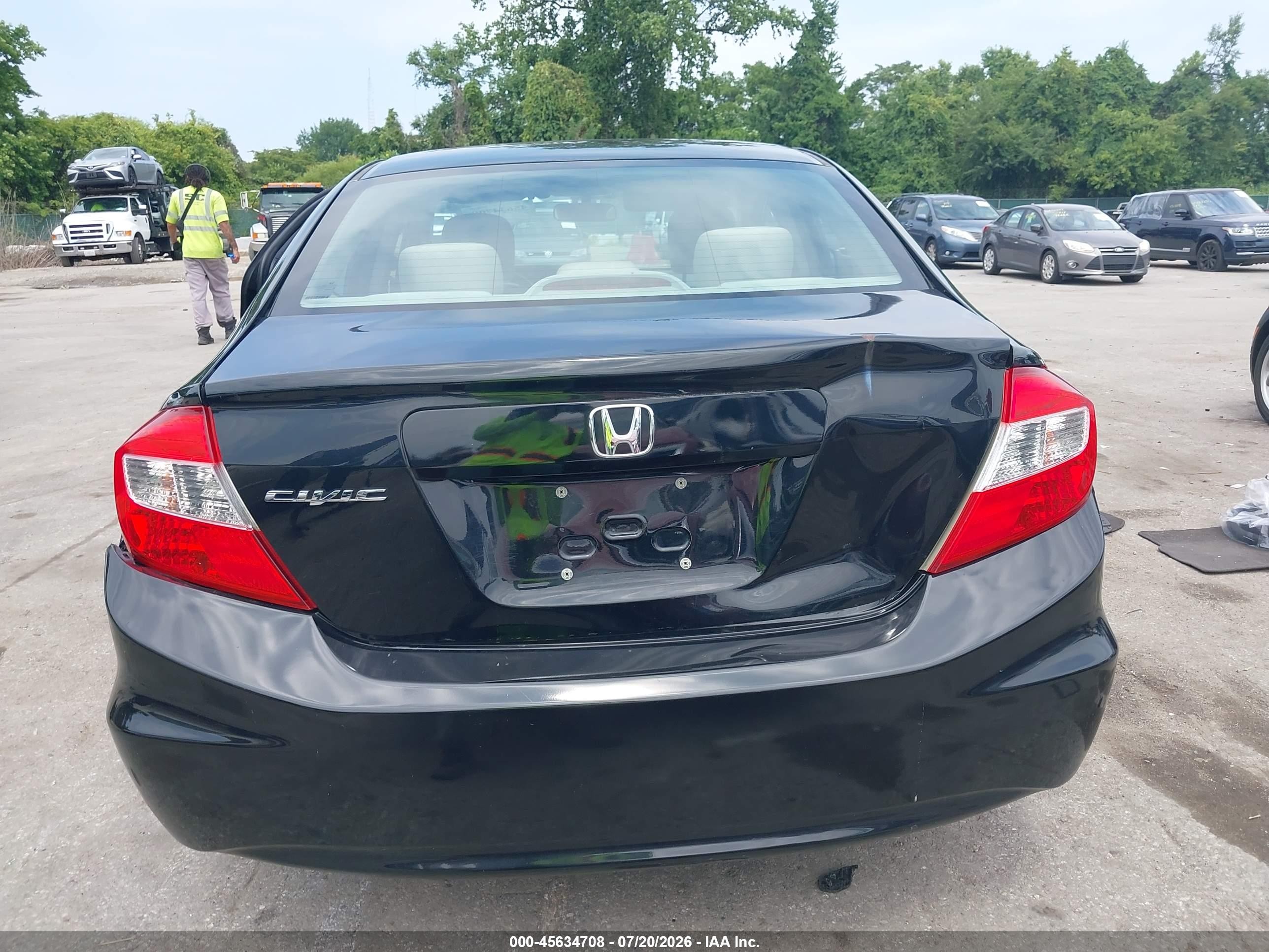 2012 Honda Civic Lx Черный vin: 19XFB2F56CE383134