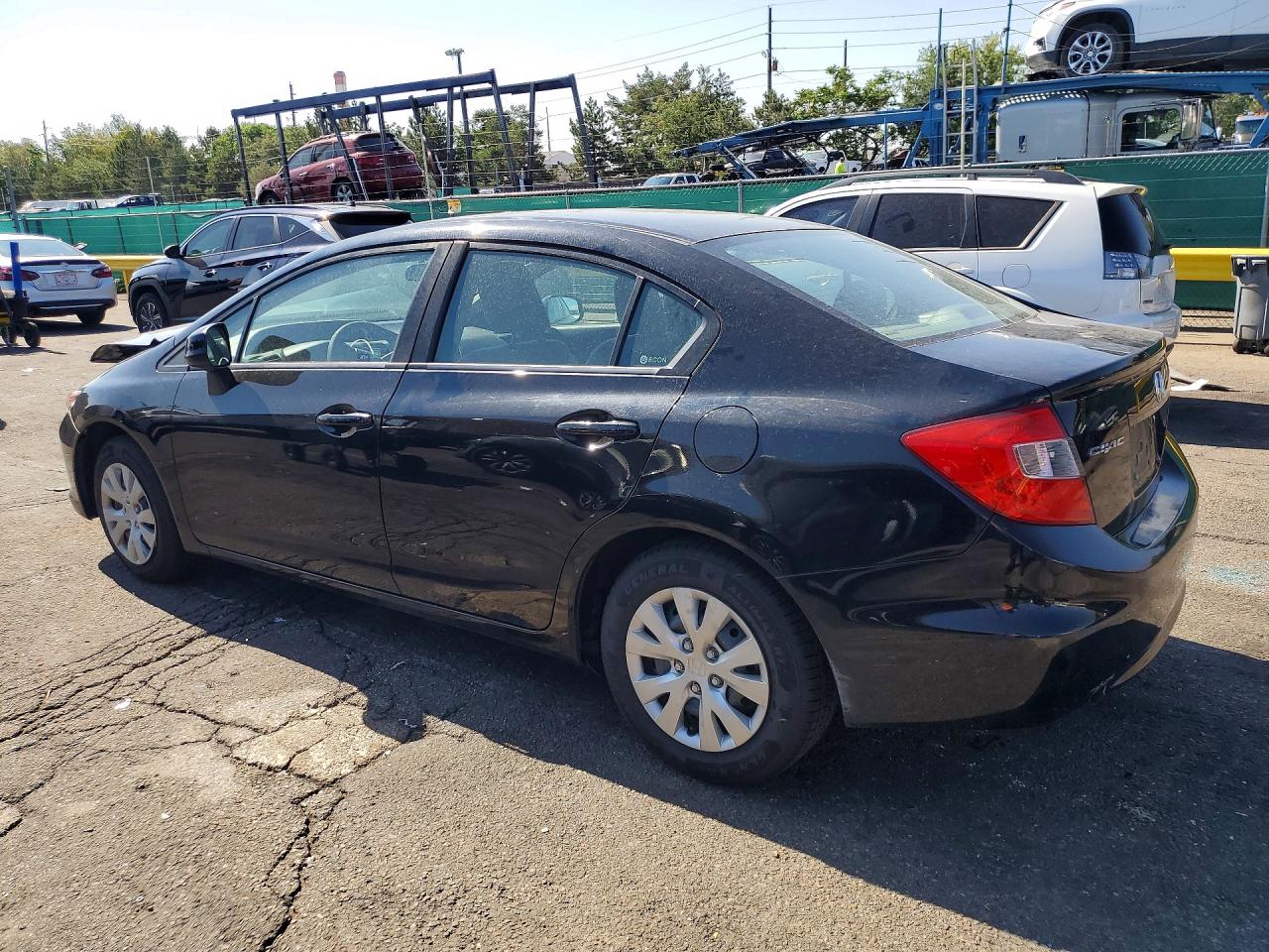 2012 Honda Civic Lx Black vin: 19XFB2F56CE388334