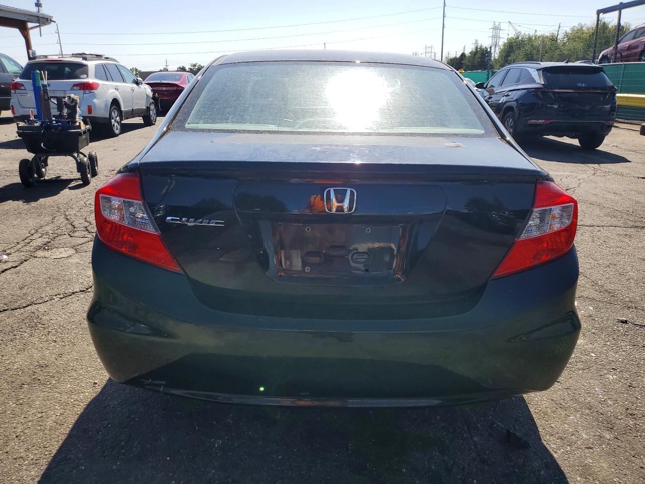 2012 Honda Civic Lx Black vin: 19XFB2F56CE388334