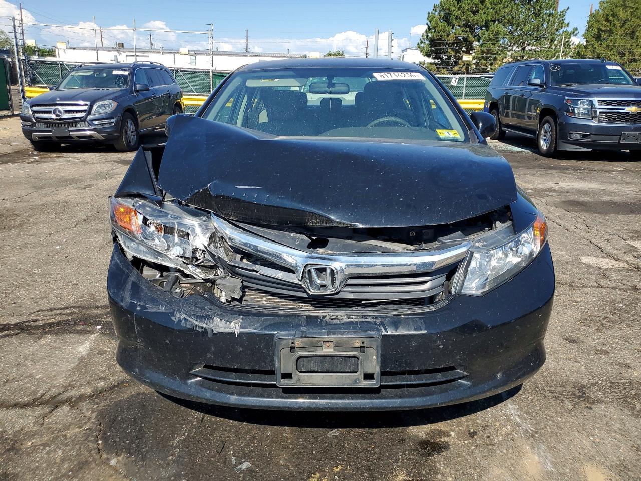 2012 Honda Civic Lx Black vin: 19XFB2F56CE388334