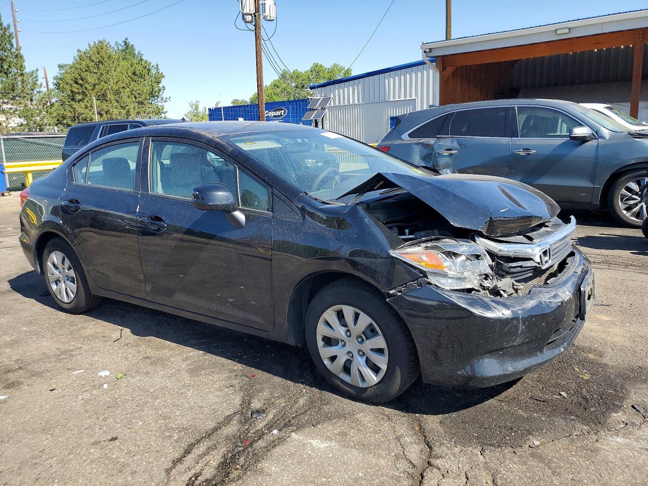 2012 Honda Civic Lx Black vin: 19XFB2F56CE388334