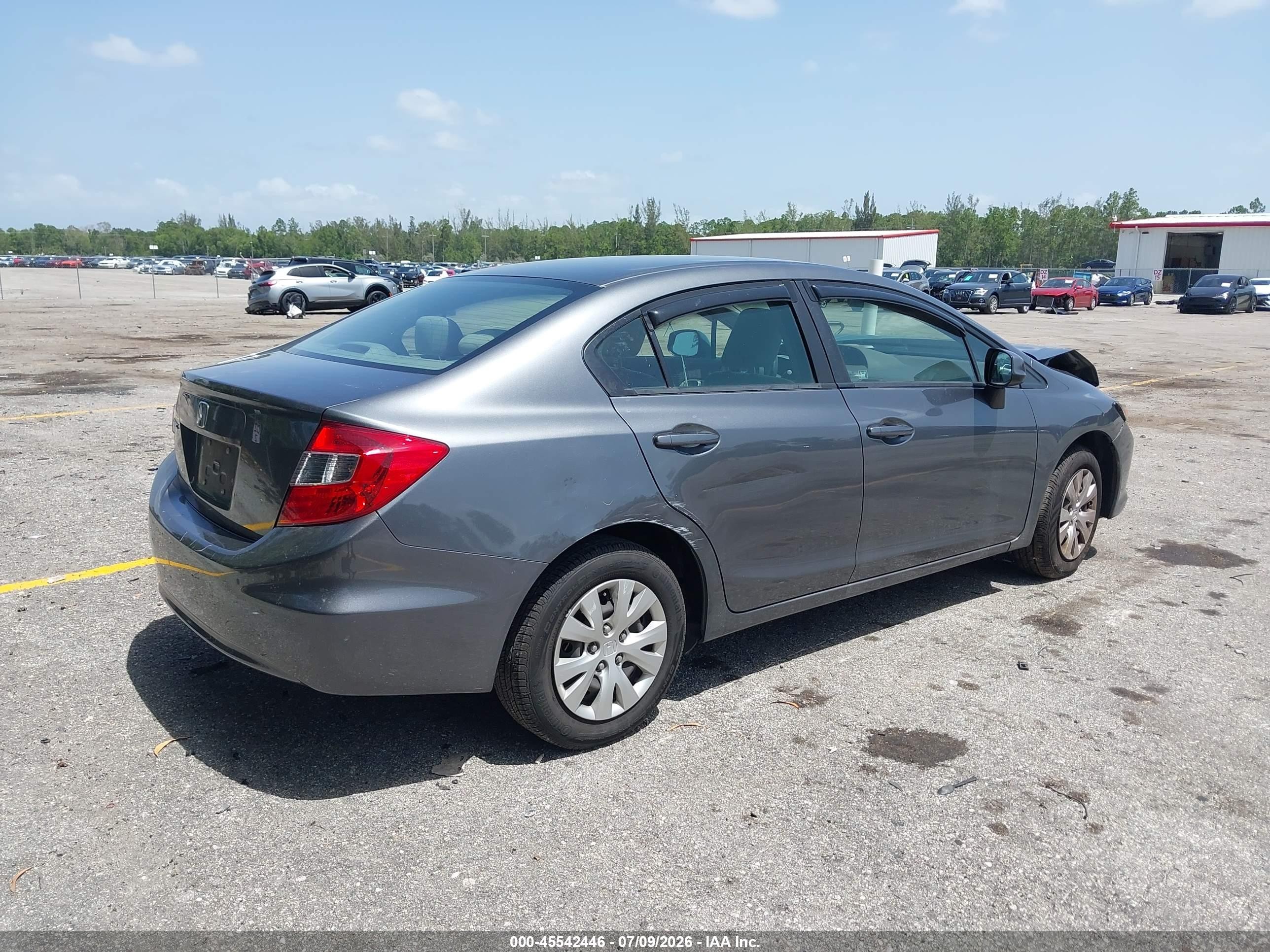 2012 Honda Civic Lx Brown vin: 19XFB2F56CE389323