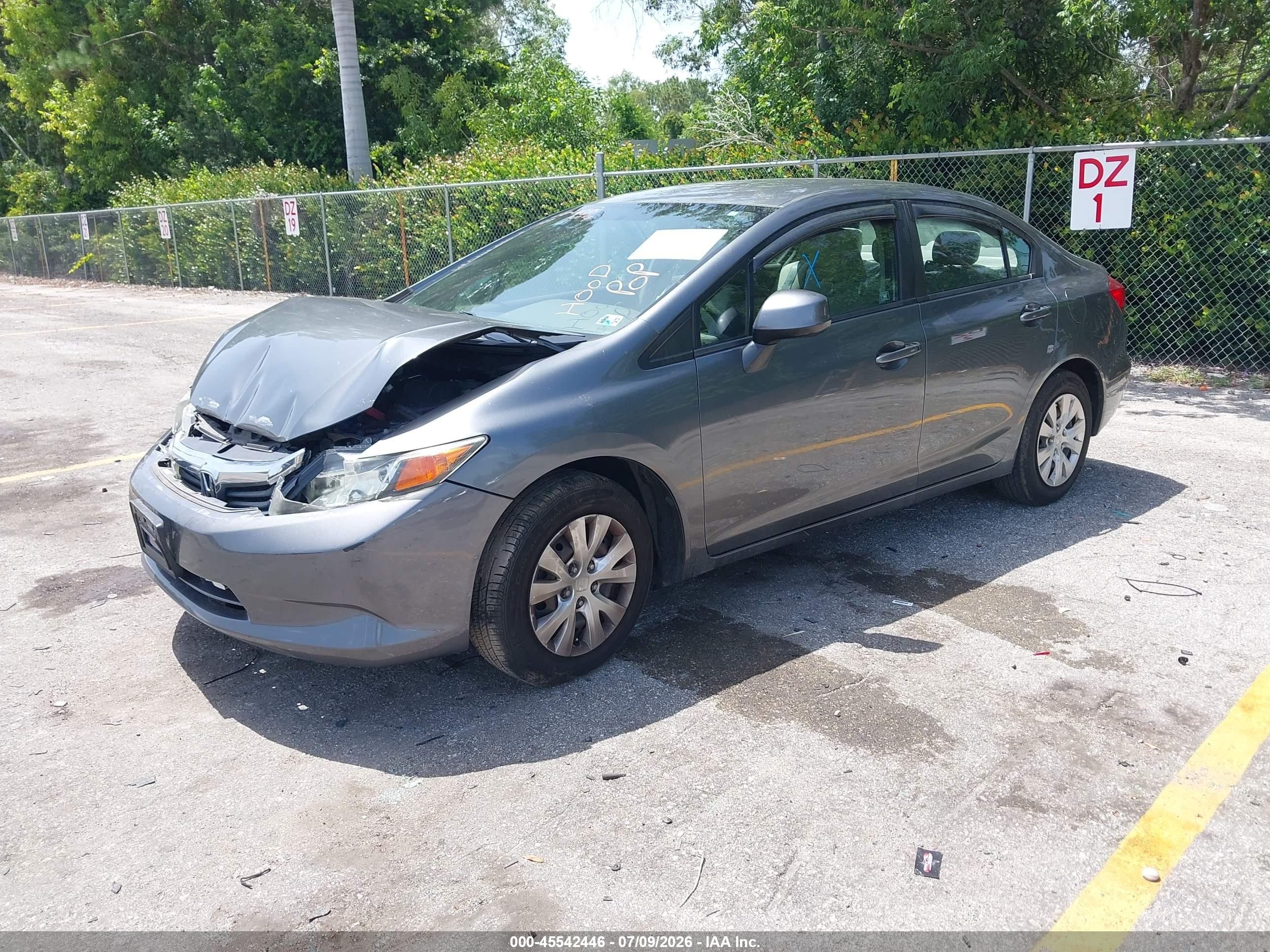2012 Honda Civic Lx Brown vin: 19XFB2F56CE389323