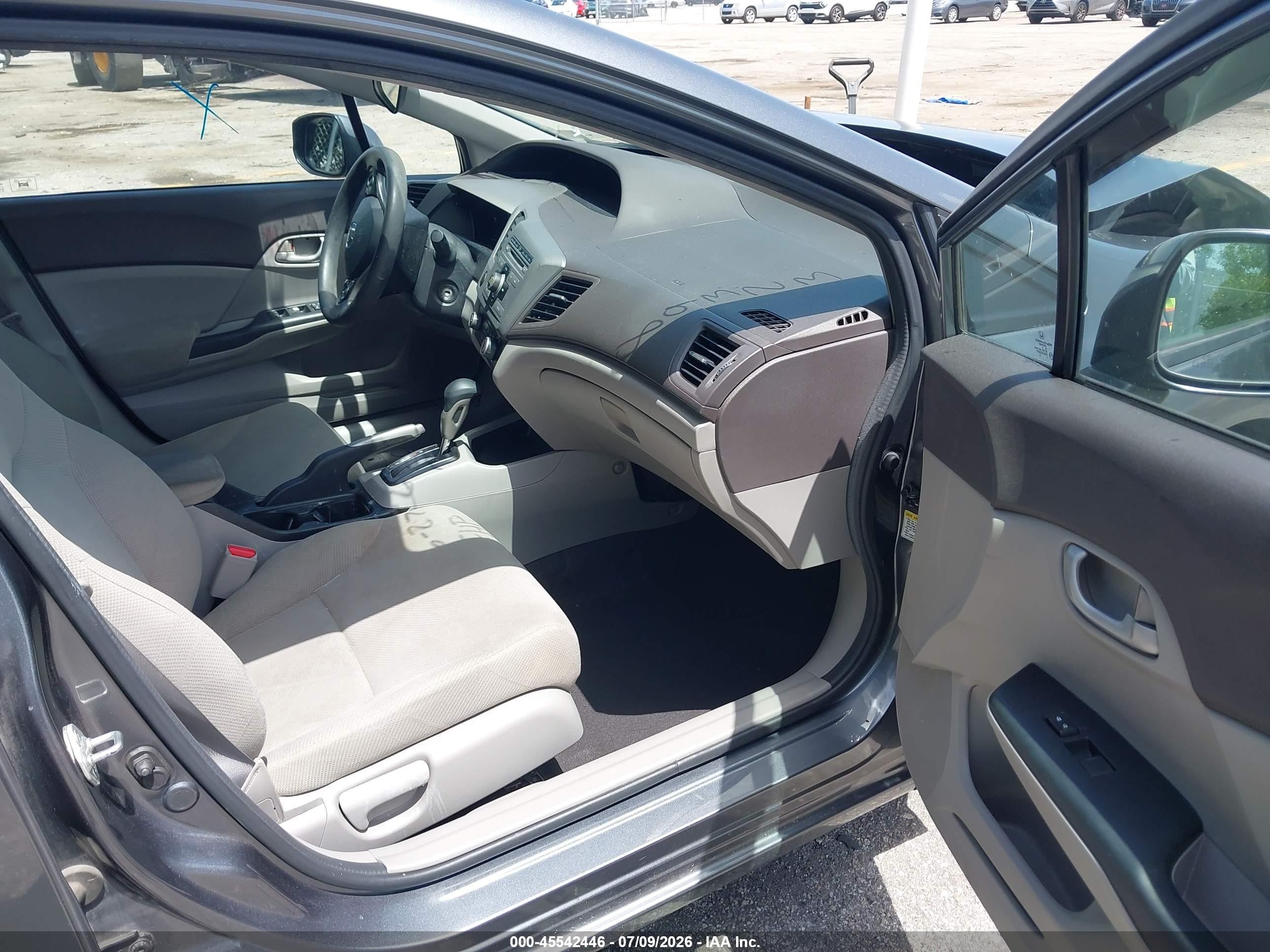 2012 Honda Civic Lx Brown vin: 19XFB2F56CE389323