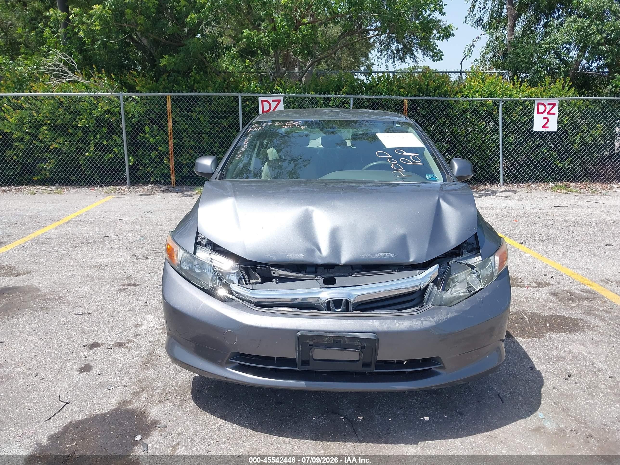 2012 Honda Civic Lx Brown vin: 19XFB2F56CE389323