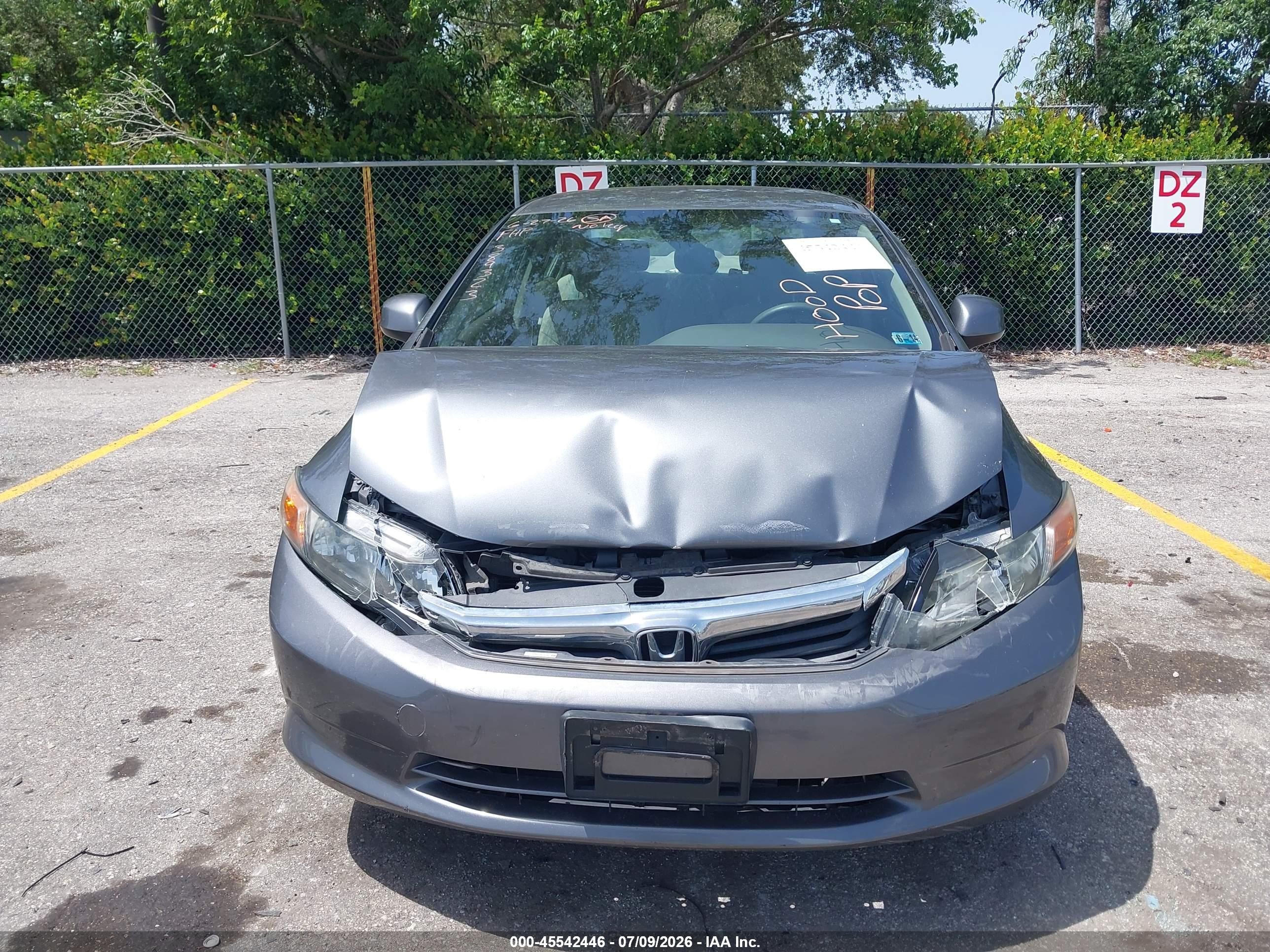 2012 Honda Civic Lx Brown vin: 19XFB2F56CE389323