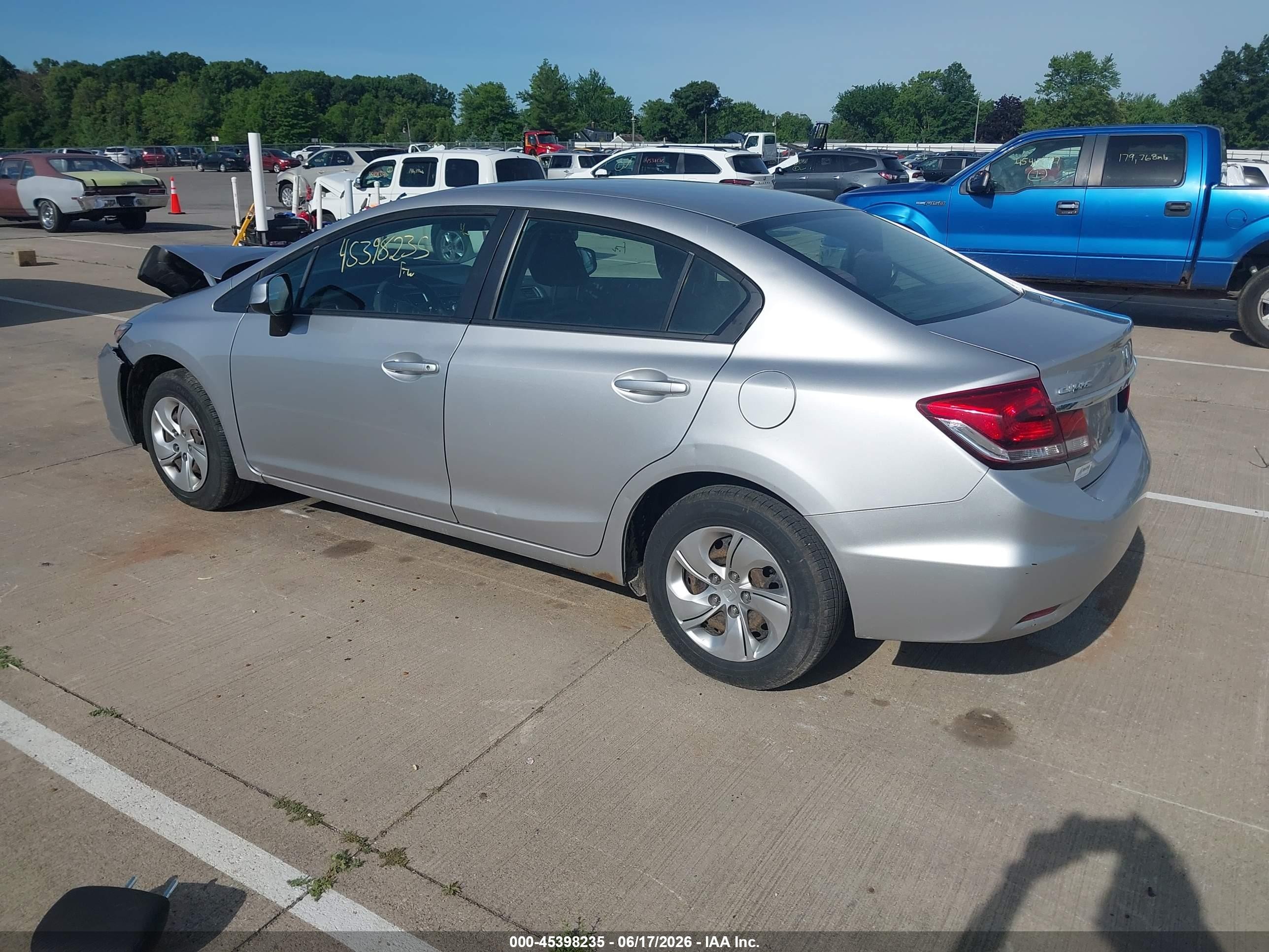 2013 Honda Civic Lx Silver vin: 19XFB2F56DE010001