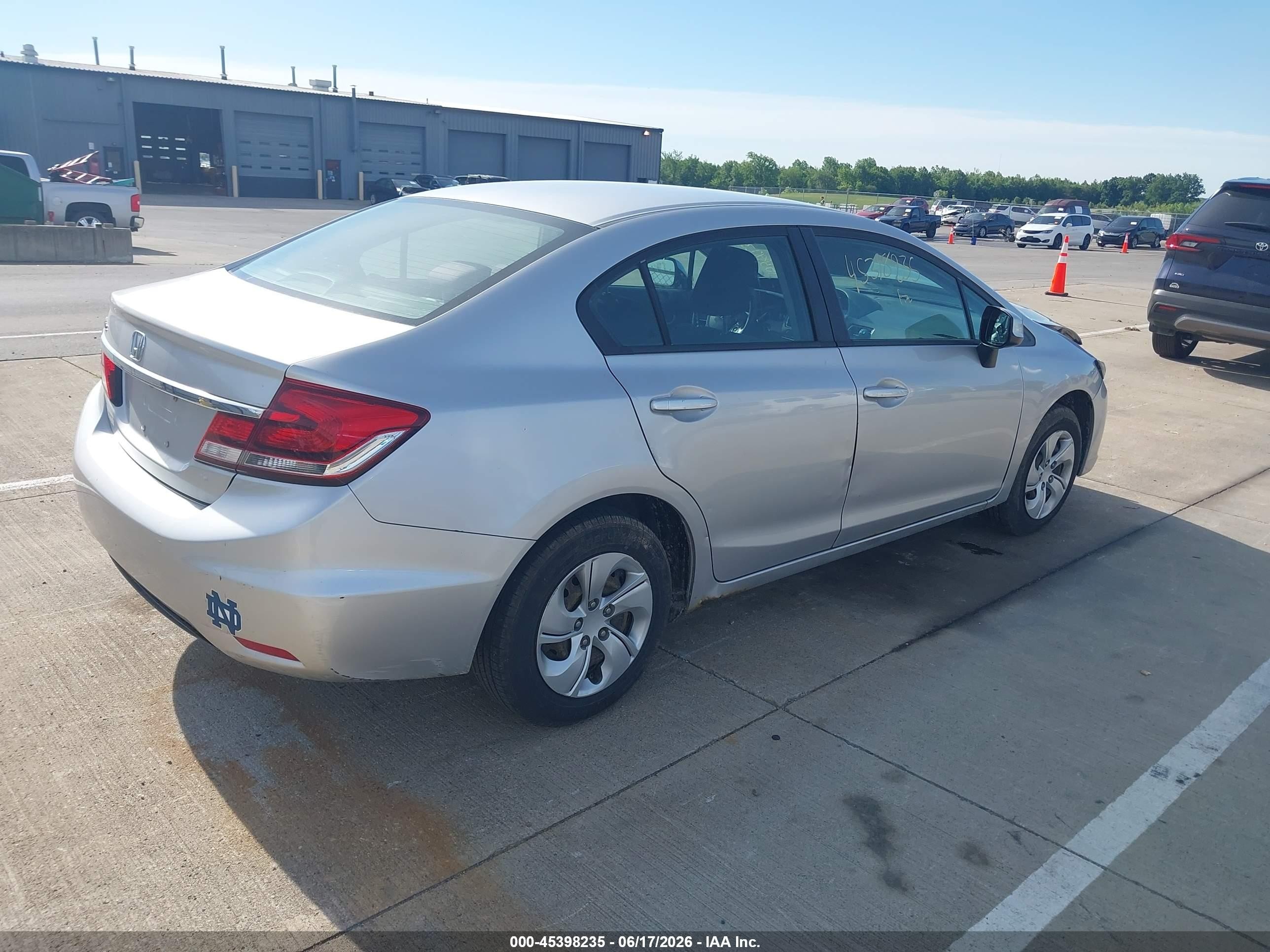 2013 Honda Civic Lx Silver vin: 19XFB2F56DE010001