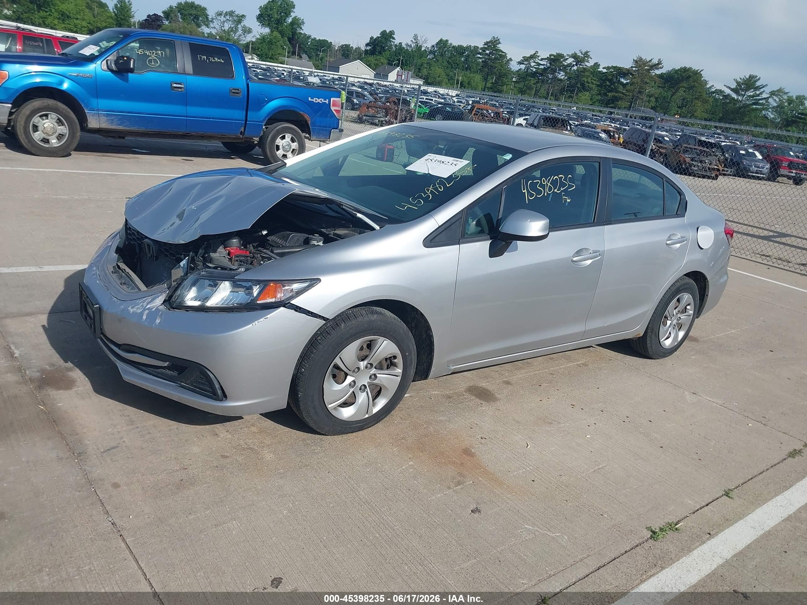 2013 Honda Civic Lx Silver vin: 19XFB2F56DE010001