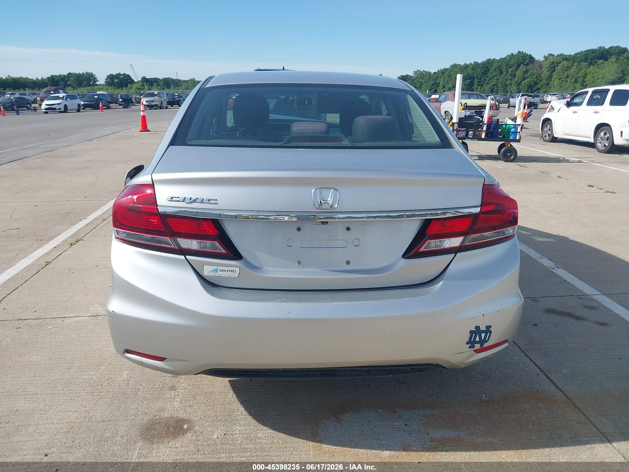 2013 Honda Civic Lx Silver vin: 19XFB2F56DE010001