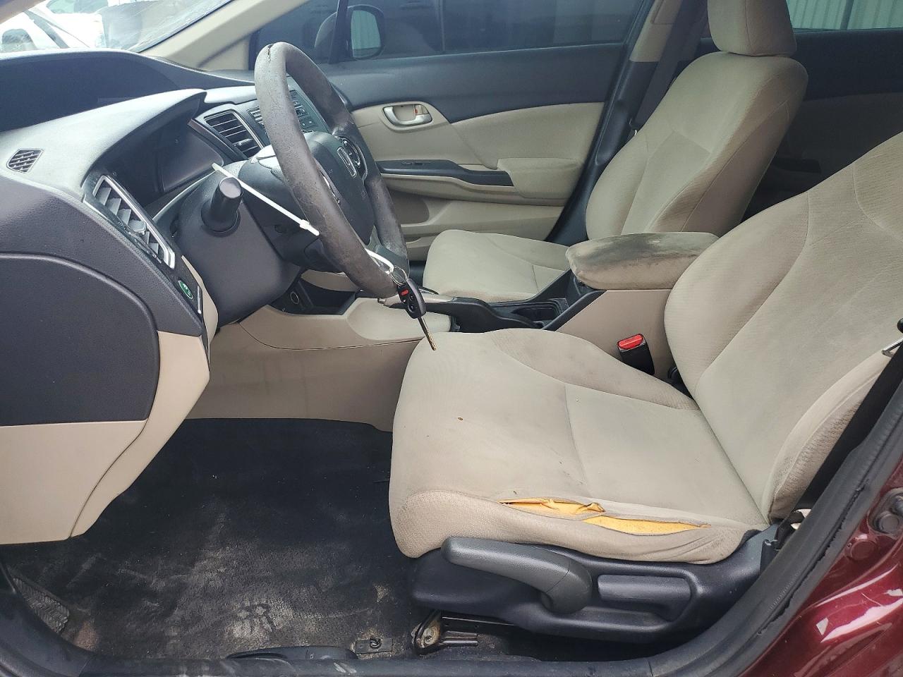 2013 Honda Civic Lx Burgundy vin: 19XFB2F56DE011584