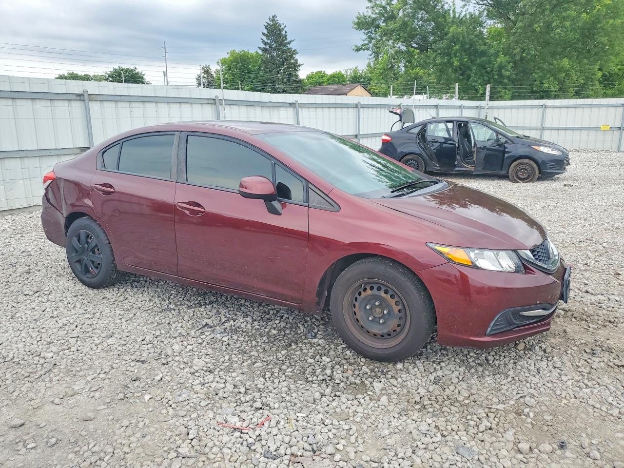 2013 Honda Civic Lx Burgundy vin: 19XFB2F56DE011584