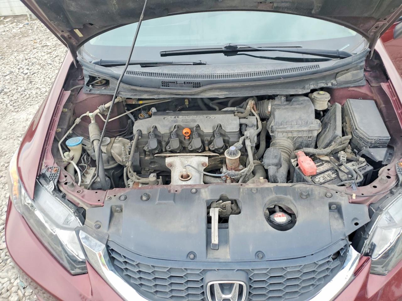 2013 Honda Civic Lx Burgundy vin: 19XFB2F56DE011584