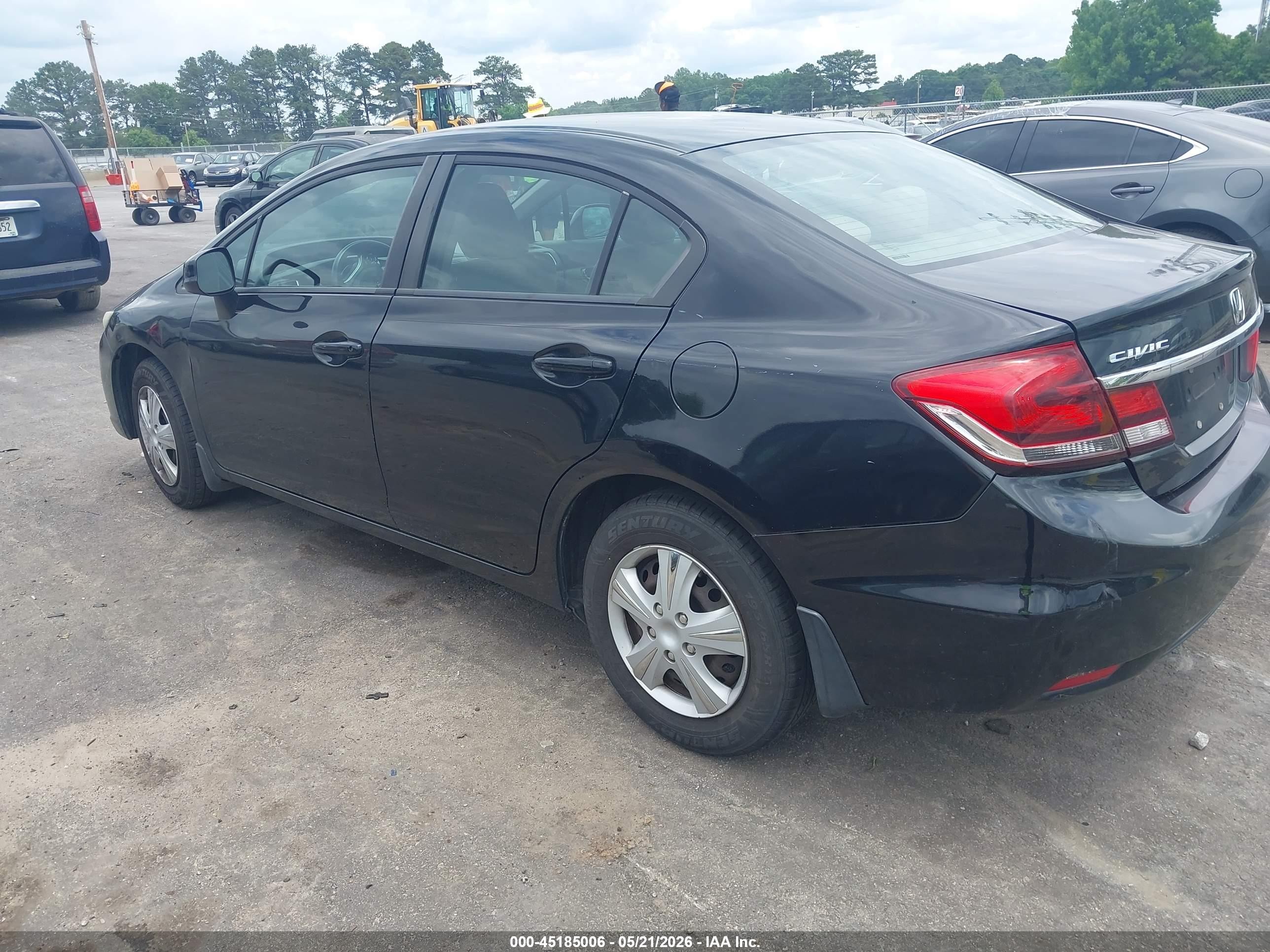 2013 Honda Civic Lx Black vin: 19XFB2F56DE016865