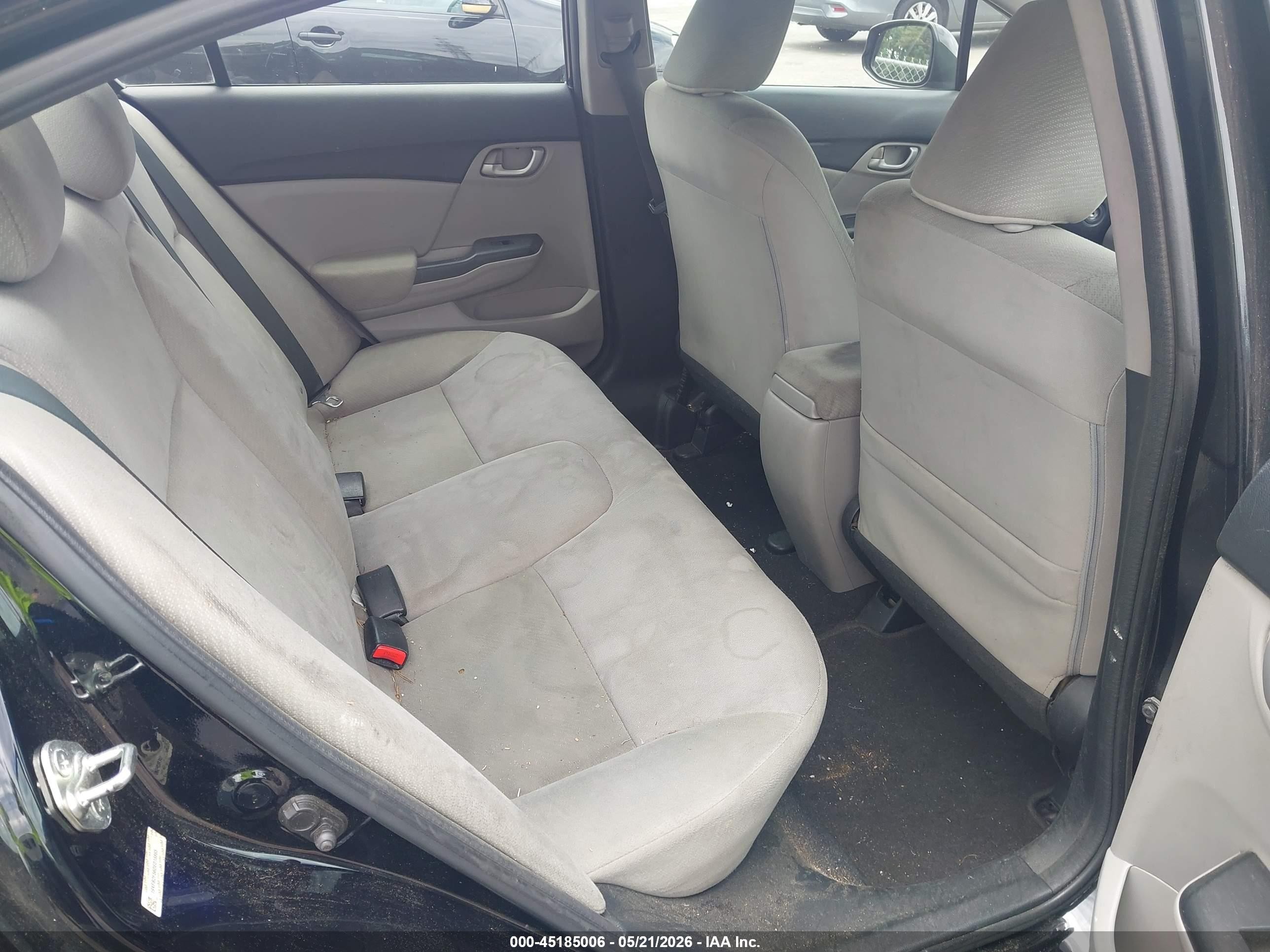 2013 Honda Civic Lx Black vin: 19XFB2F56DE016865