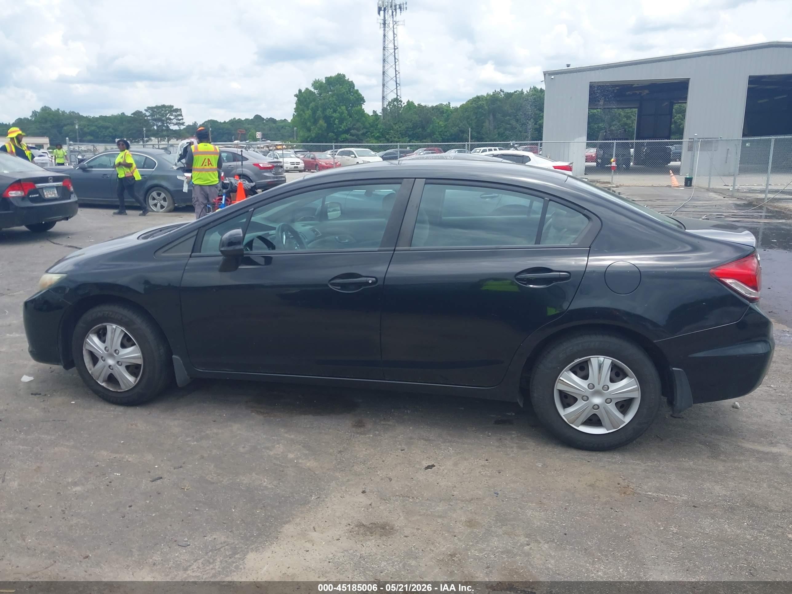 2013 Honda Civic Lx Black vin: 19XFB2F56DE016865