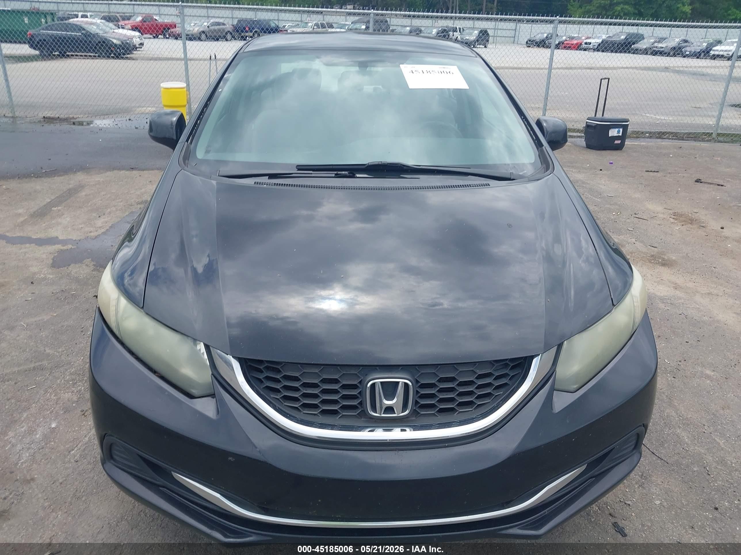 2013 Honda Civic Lx Black vin: 19XFB2F56DE016865