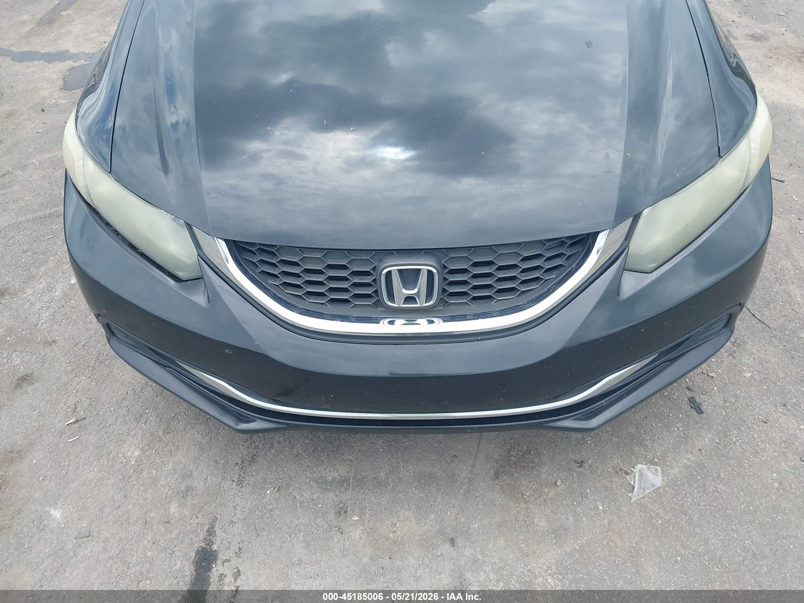 2013 Honda Civic Lx Black vin: 19XFB2F56DE016865
