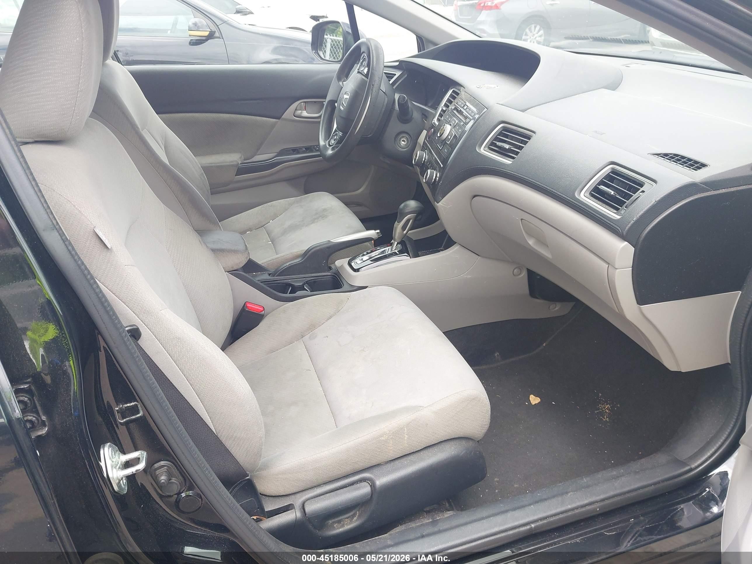 2013 Honda Civic Lx Black vin: 19XFB2F56DE016865