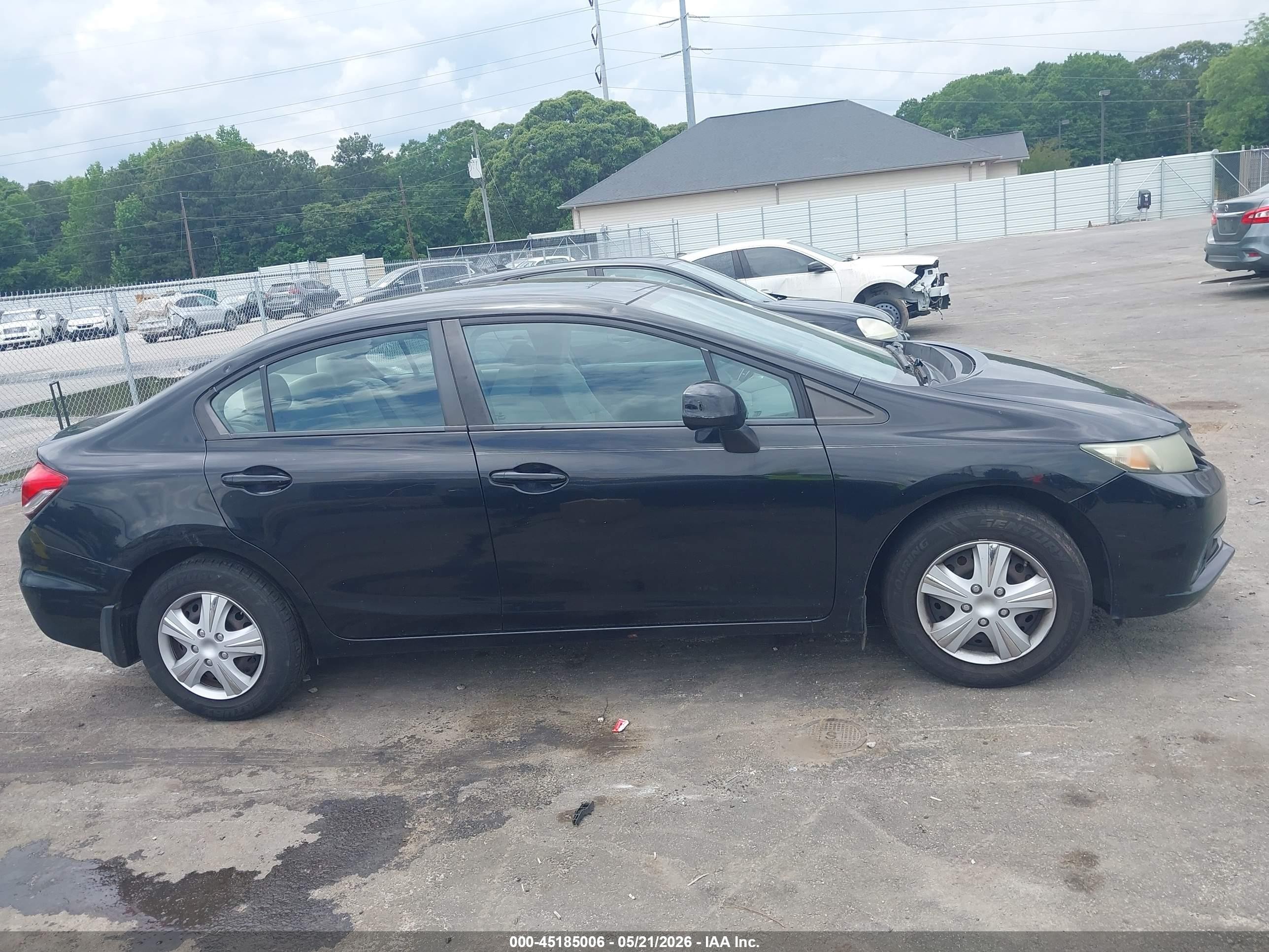 2013 Honda Civic Lx Black vin: 19XFB2F56DE016865
