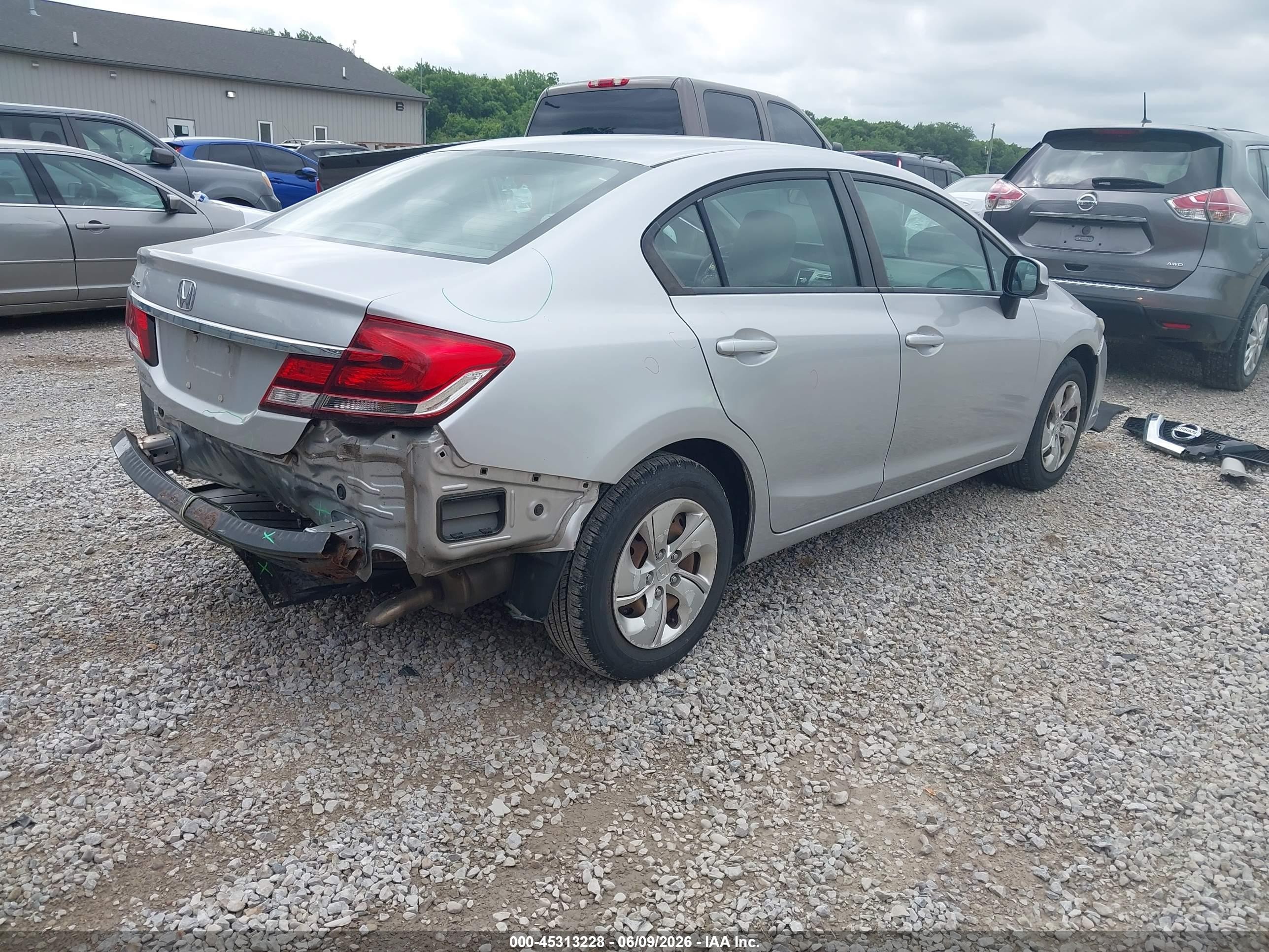2013 Honda Civic Lx Silver vin: 19XFB2F56DE026215