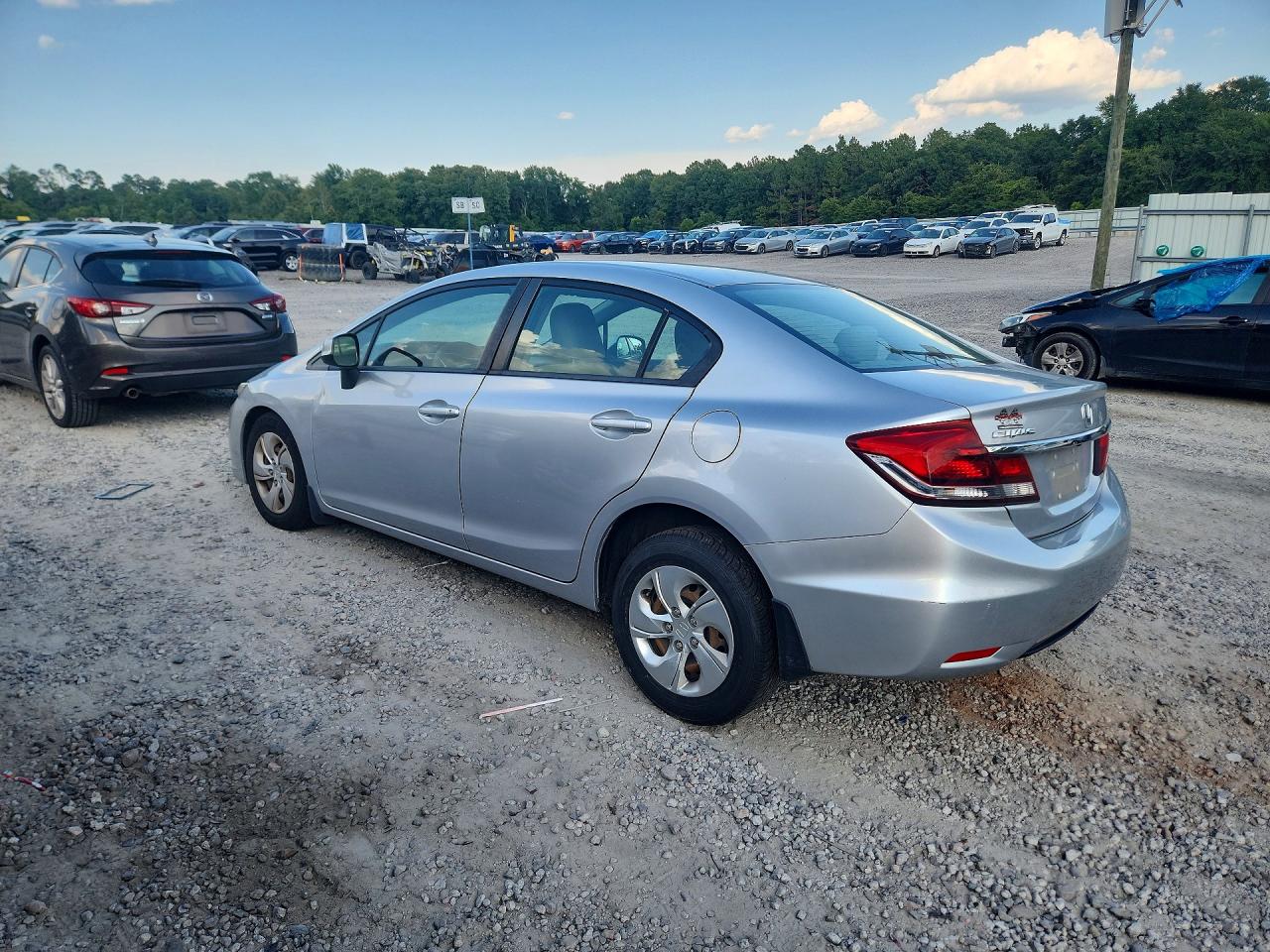 2013 Honda Civic Lx Silver vin: 19XFB2F56DE029647