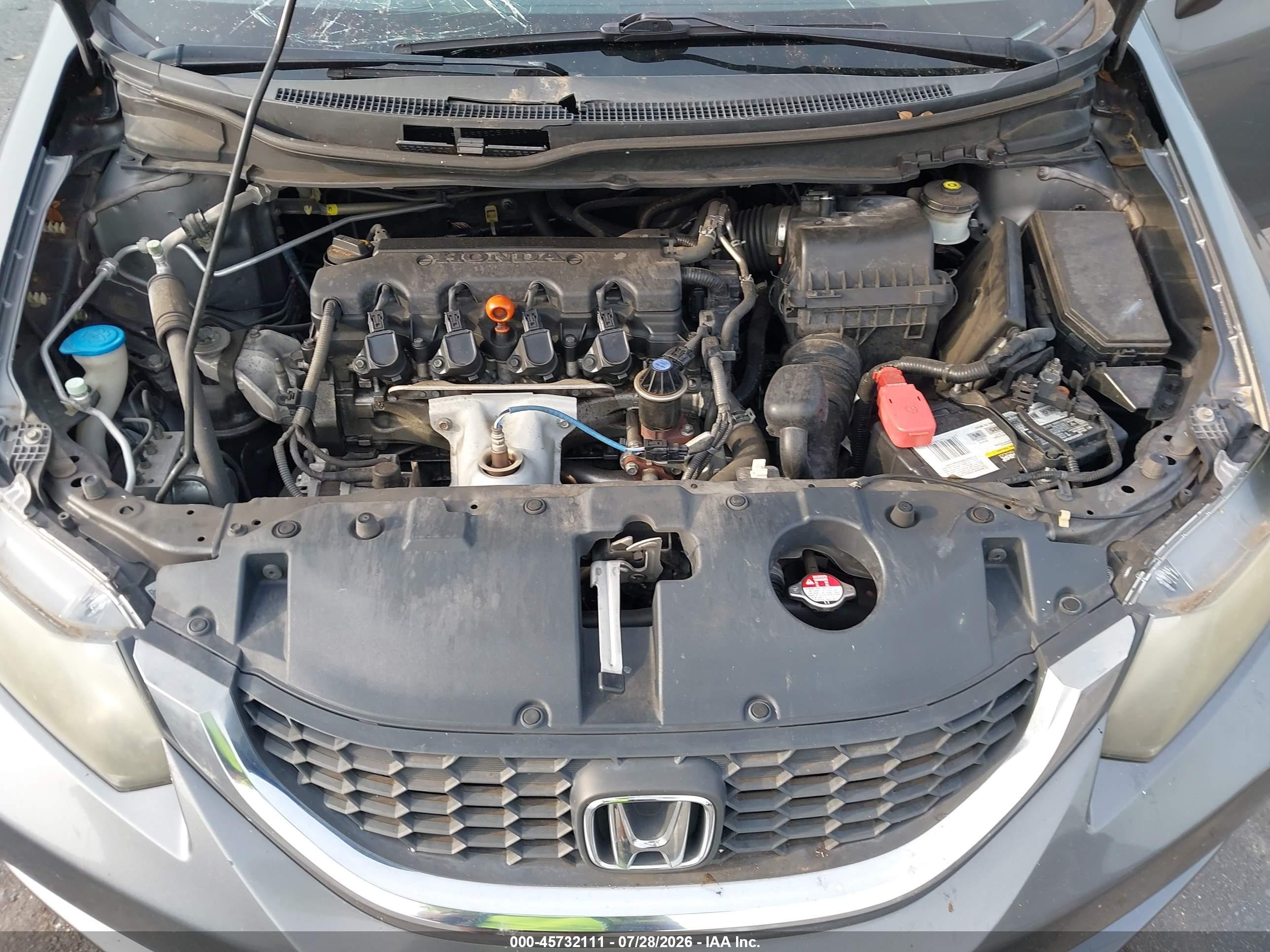 2013 Honda Civic Lx Gray vin: 19XFB2F56DE035898