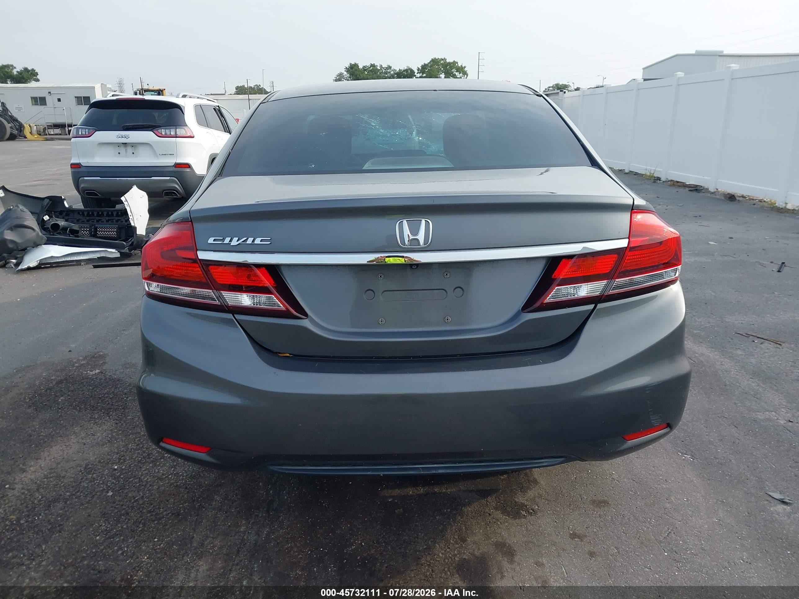 2013 Honda Civic Lx Gray vin: 19XFB2F56DE035898