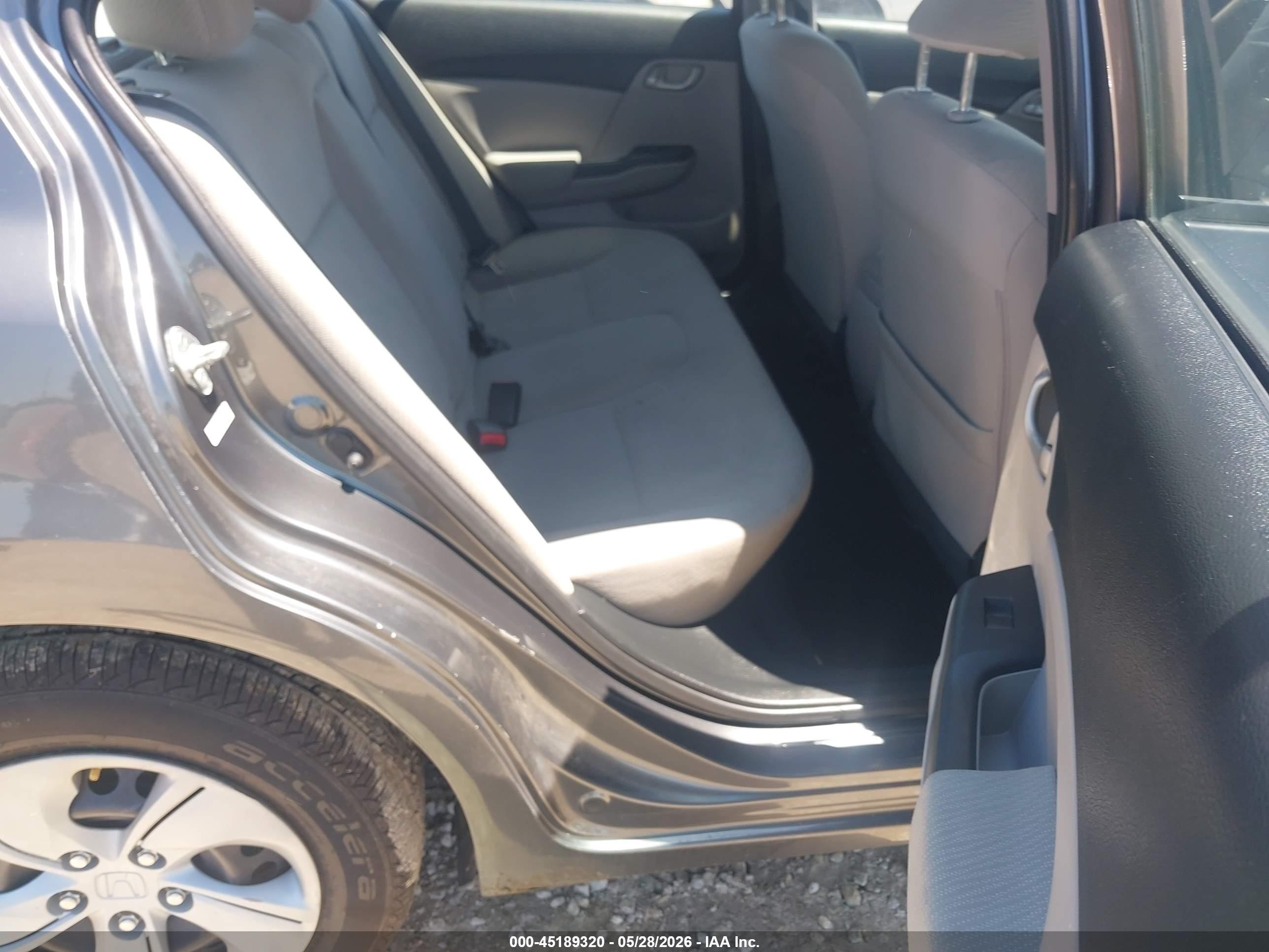 2013 Honda Civic Lx Gray vin: 19XFB2F56DE036730